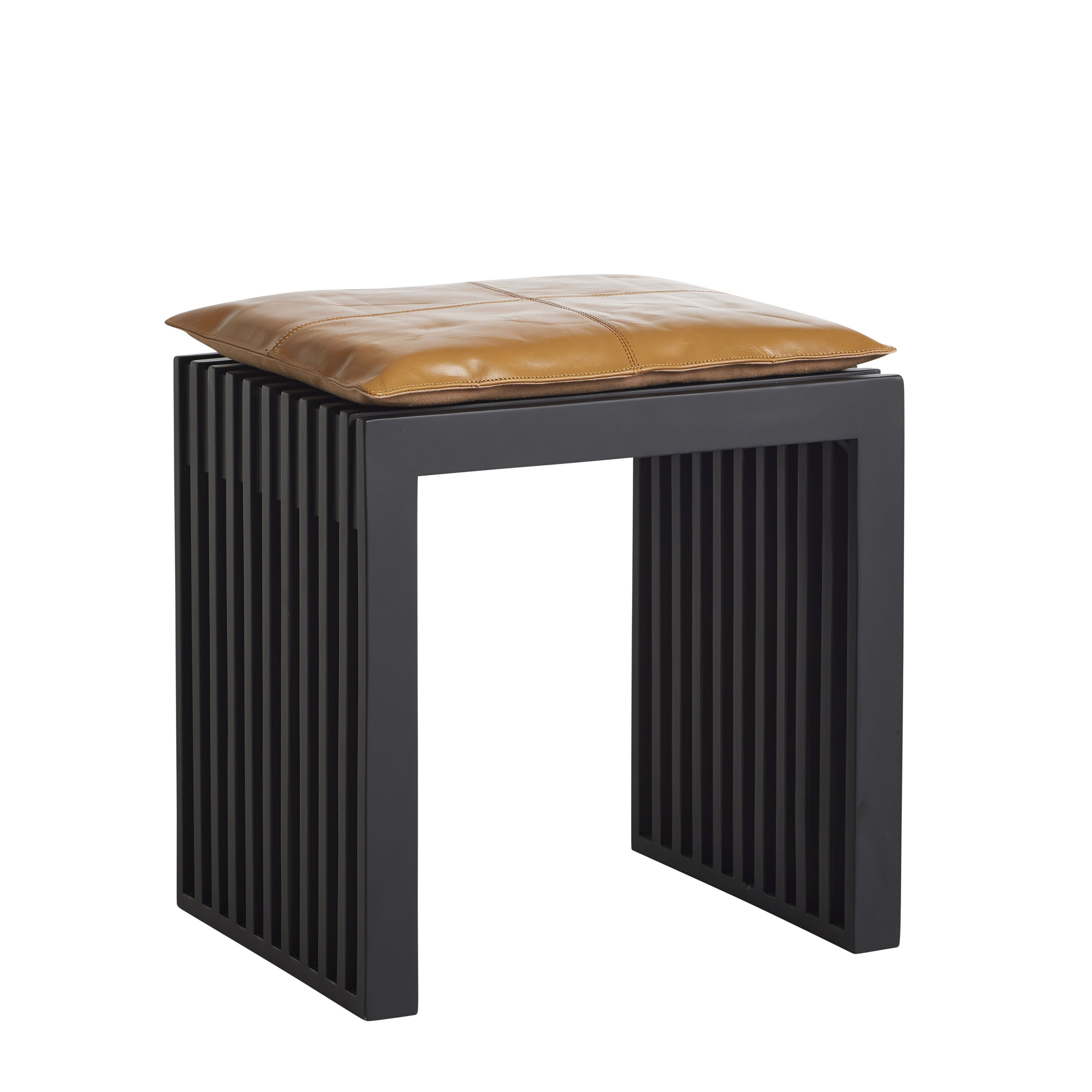 Rib Hocker Schwarz/Braun 45cm