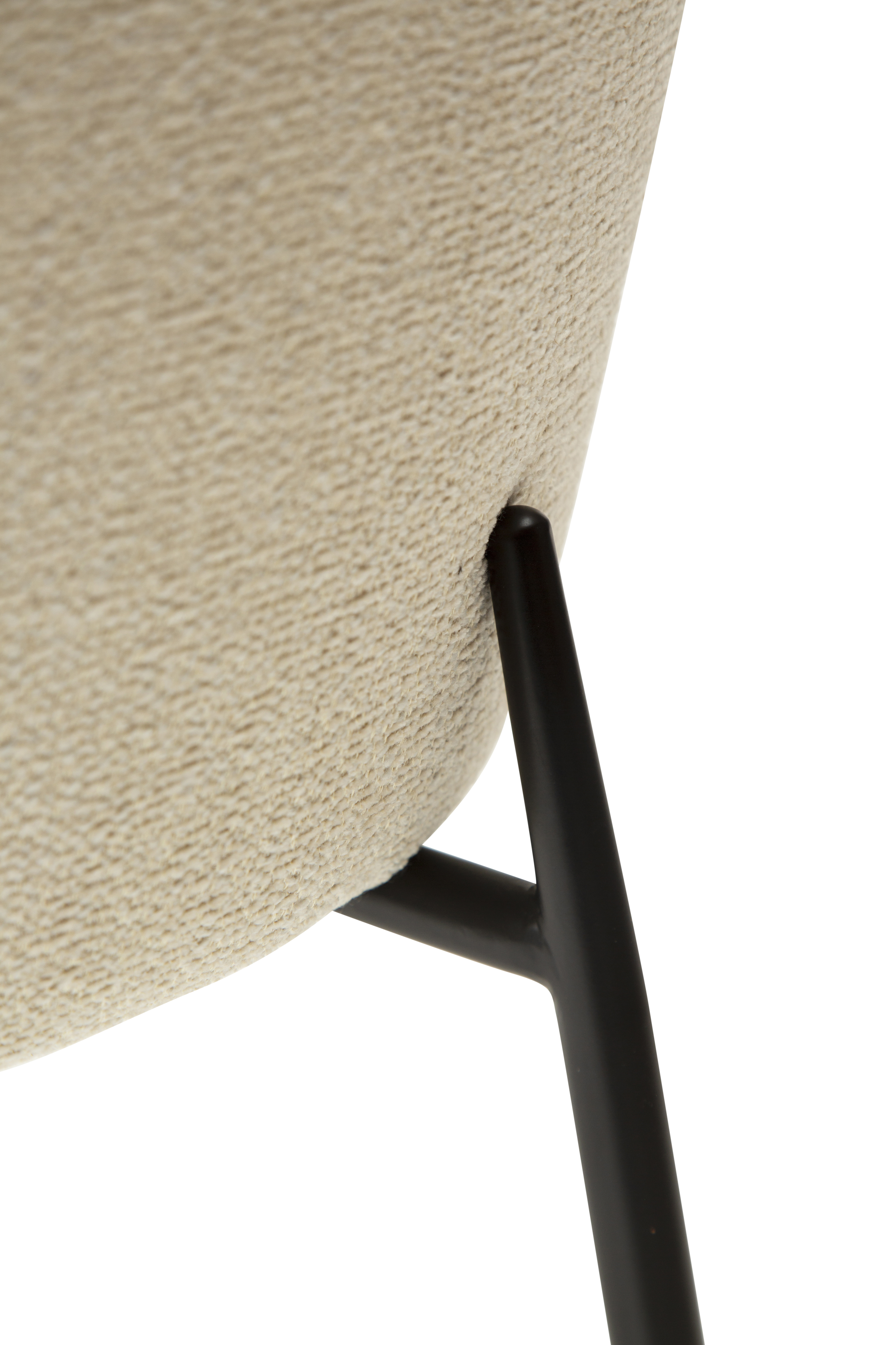 Dan Form Glam spisestol boucle lysebeige/svart