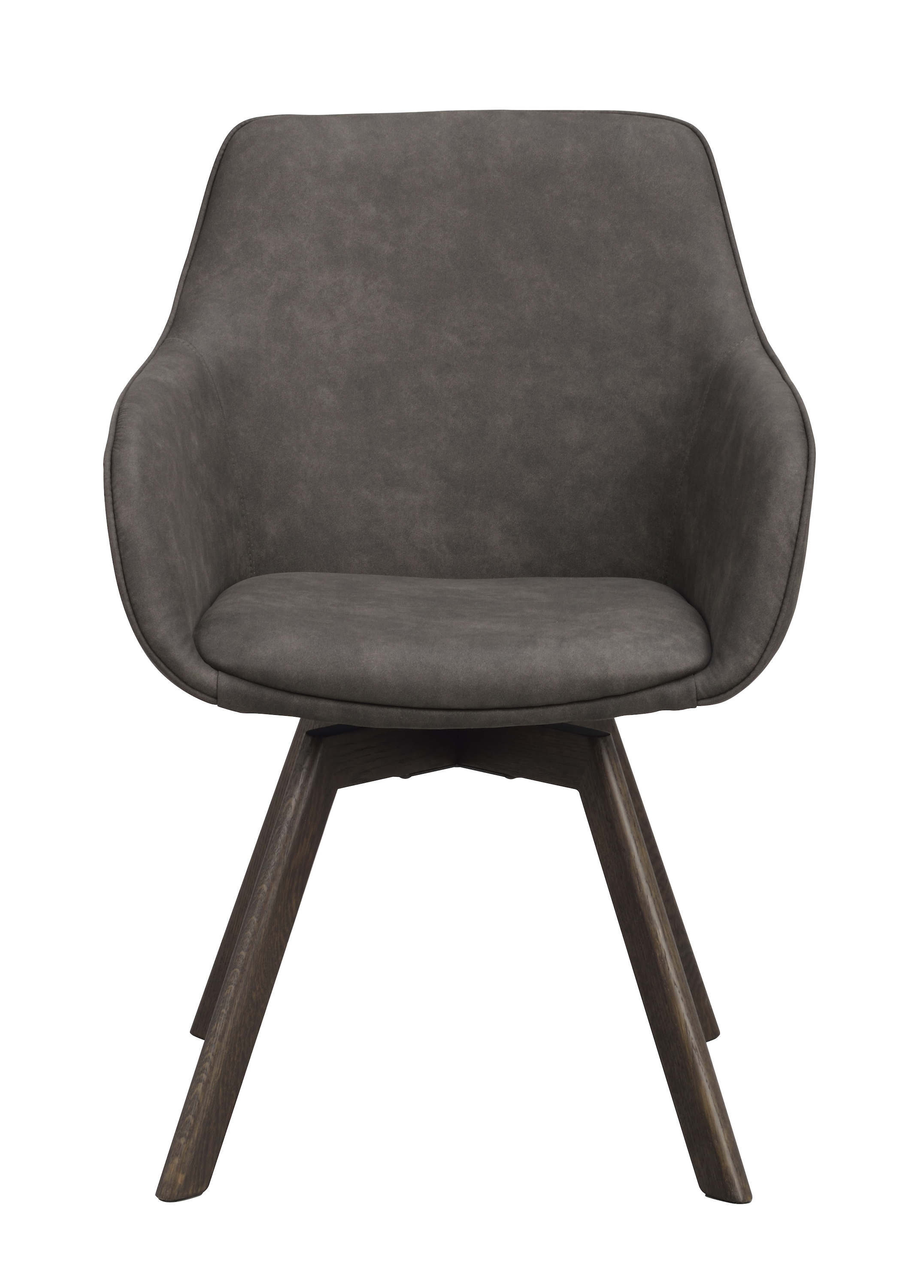 Rowico Home Alison Karmstol Mörkgrå Microfiber/Brun