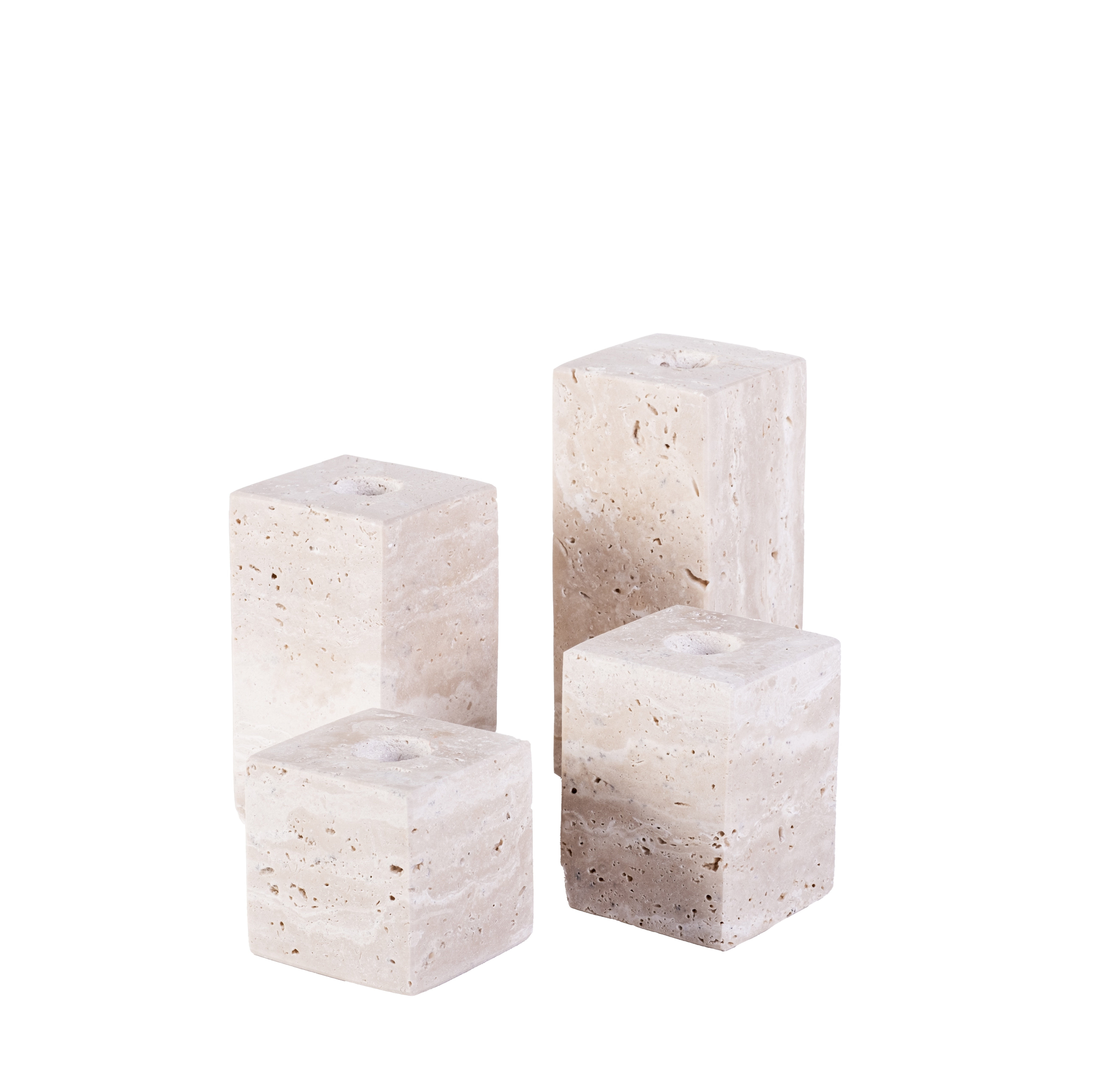 Sleepo Collection Travis lysestake Travertin 4-pakning