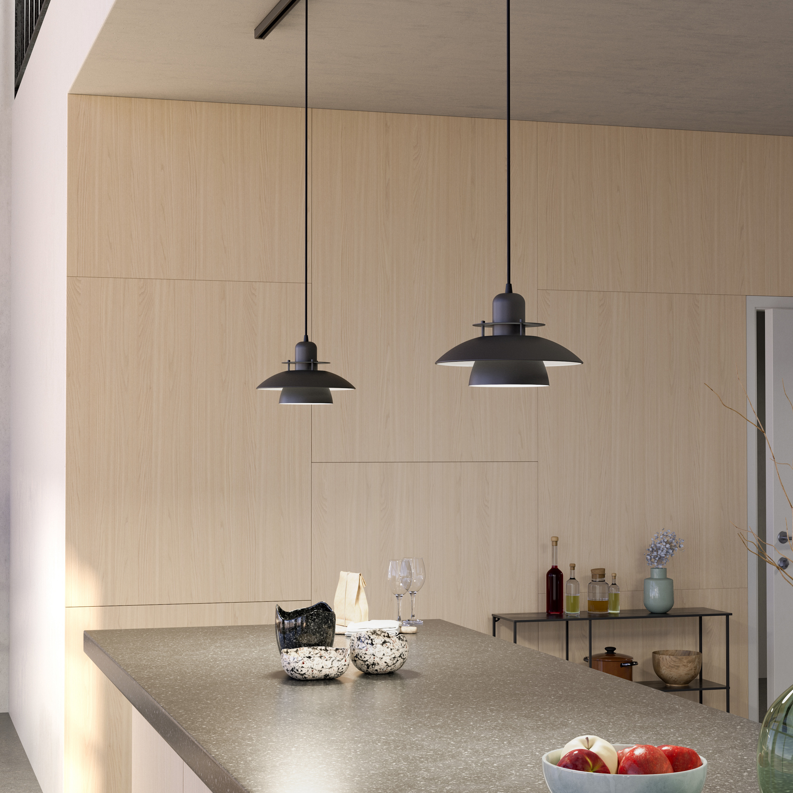 Belid Primus IV Pendel Mattsvart Ø28