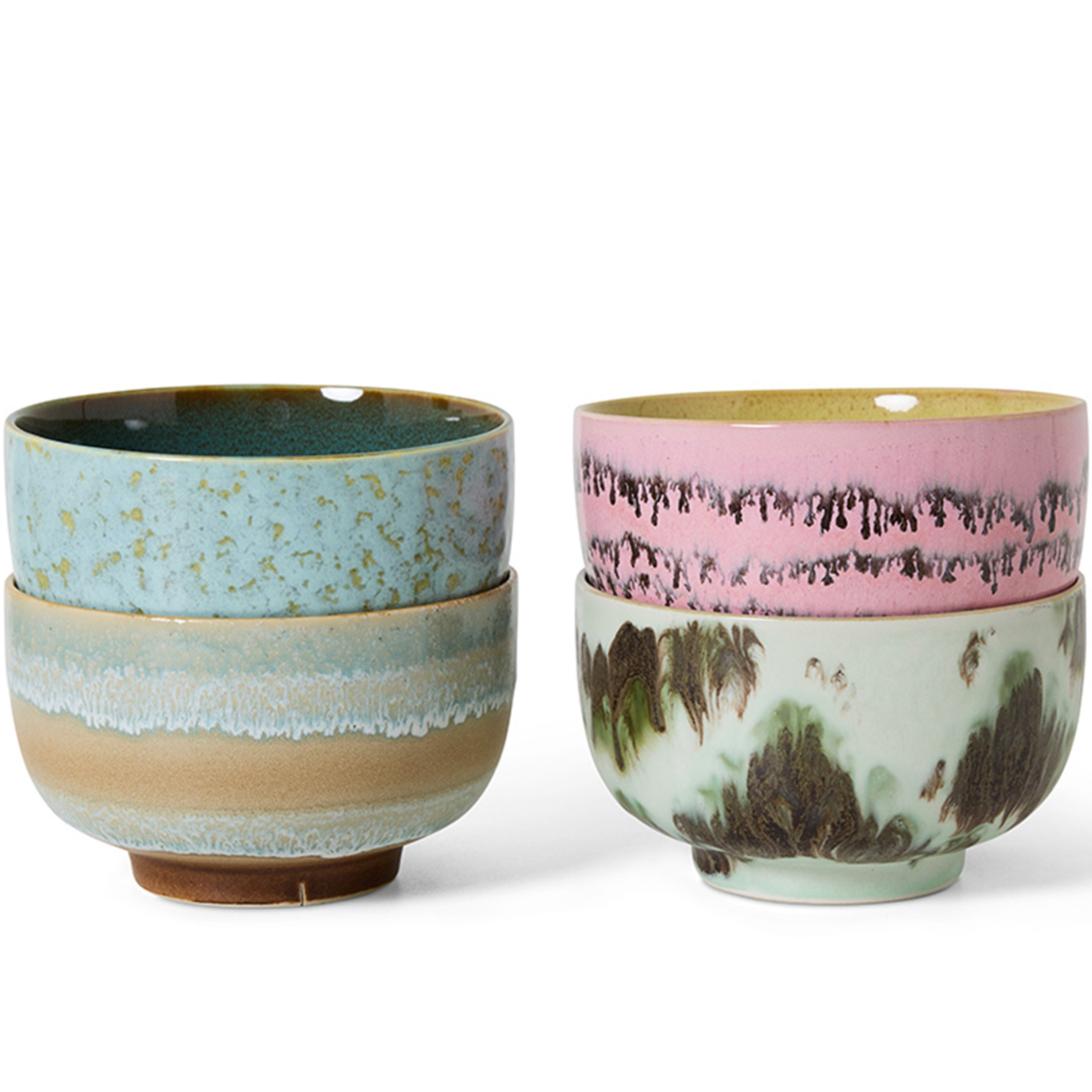 HKliving 70s Ceramics Skål Dada 4-pack