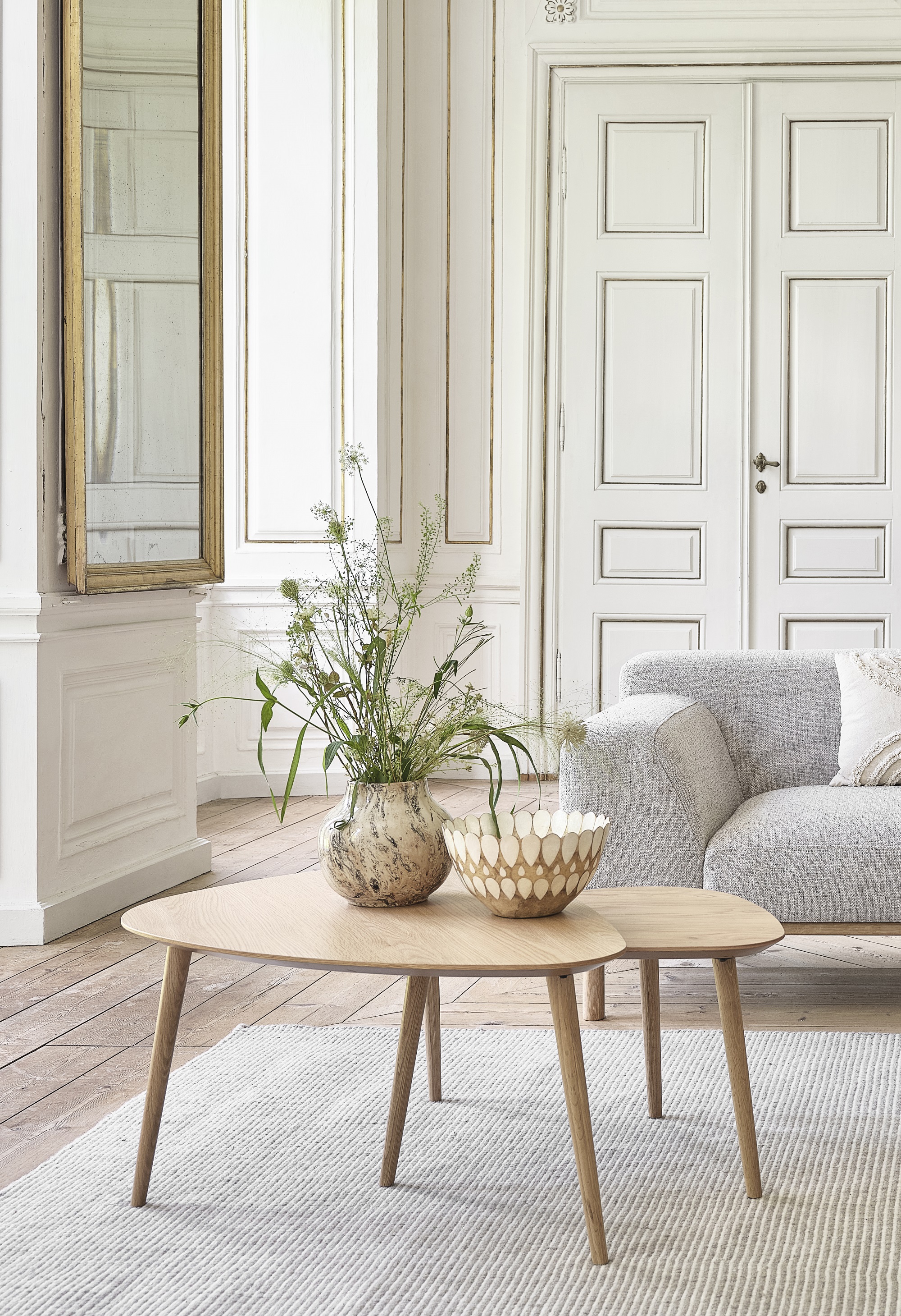 Nordic Home Artie Triangluar Salongbord Natural 2-pack