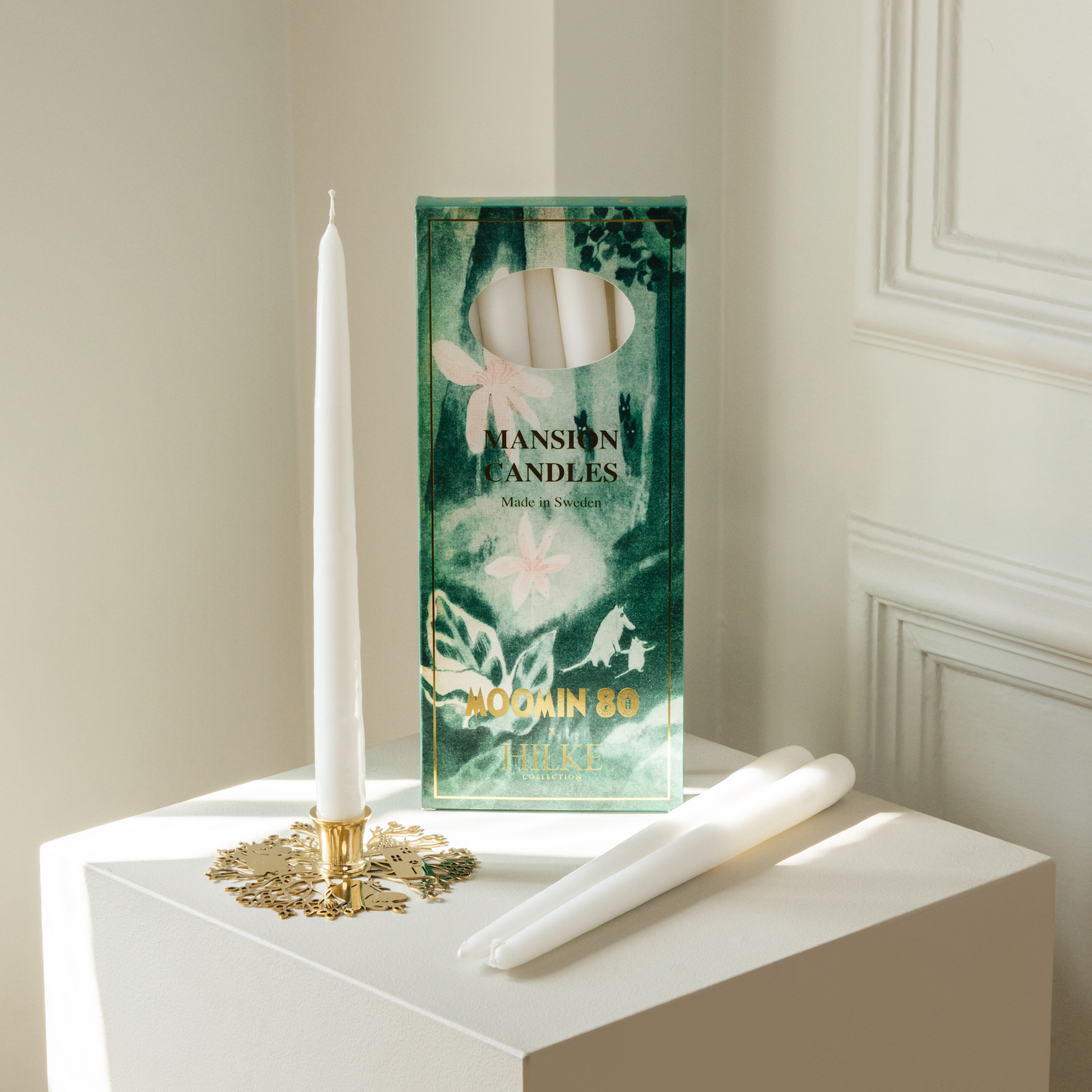 Hilke Collection Mumin Herrgårdsljus Vit 6-pack 30cm