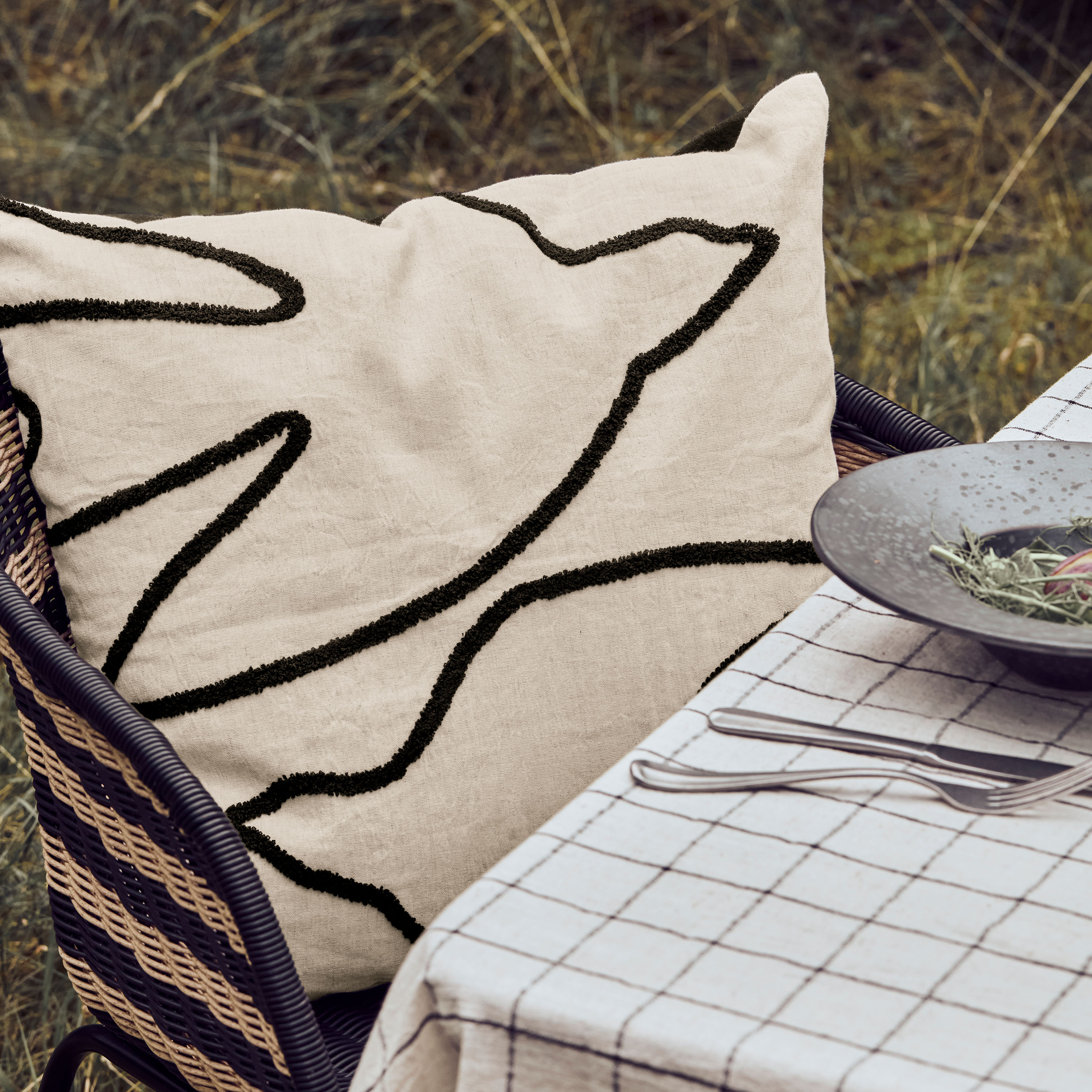 House Doctor Fly Tyynynpäällinen Musta 50x50