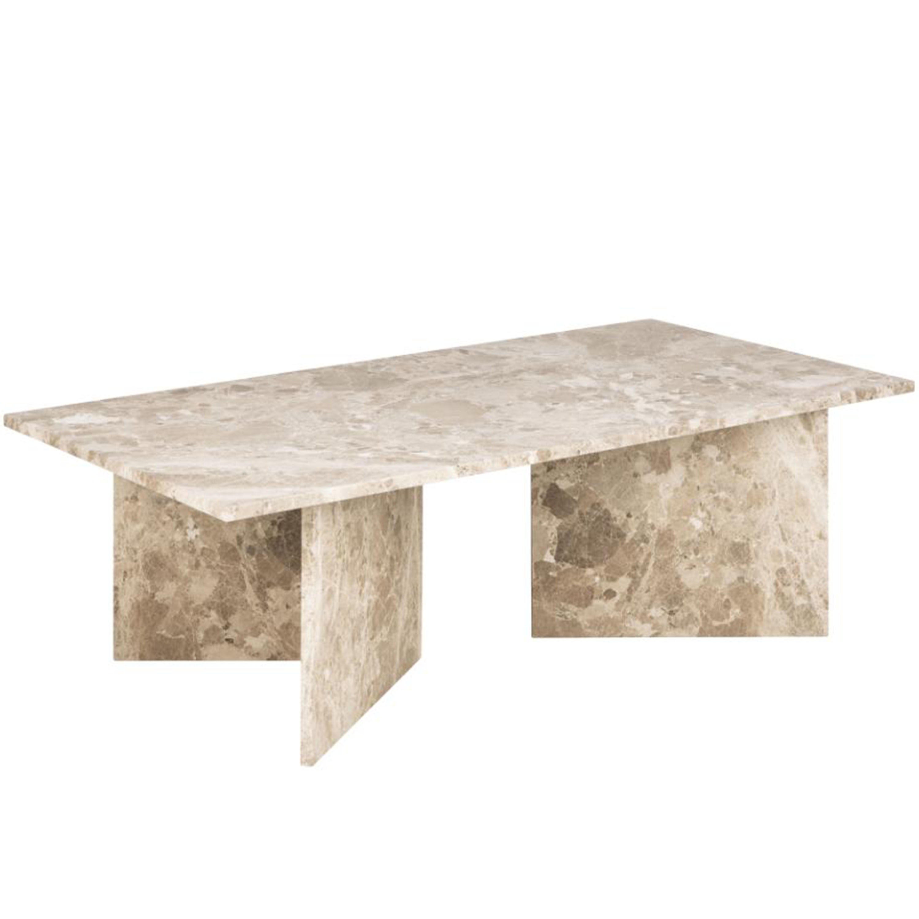 Ilex Soffbord Beige Marmor 140cm