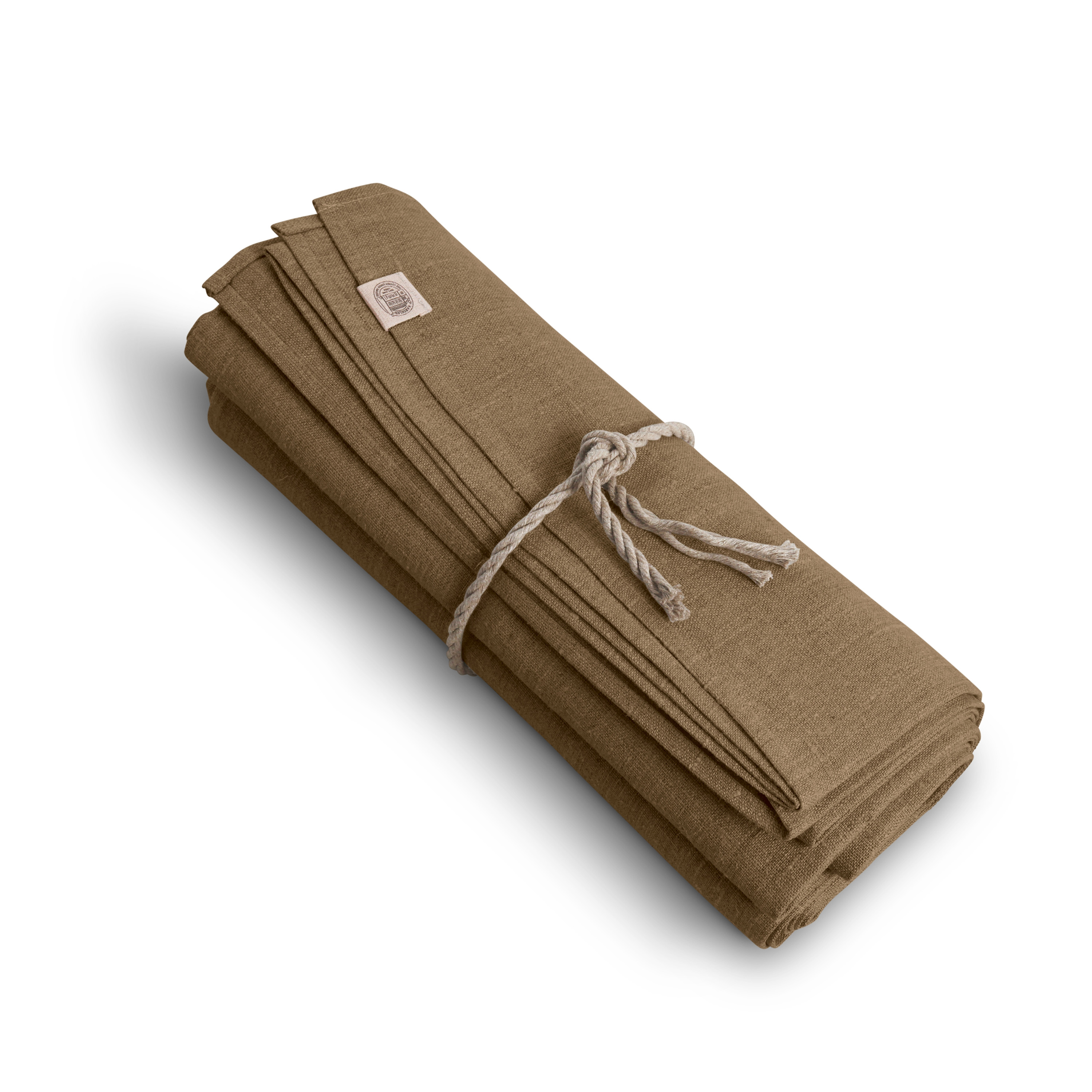 Lovely Linen - Classic Leinentischdecke Nougat 150x380 - Braun - Tischdecken