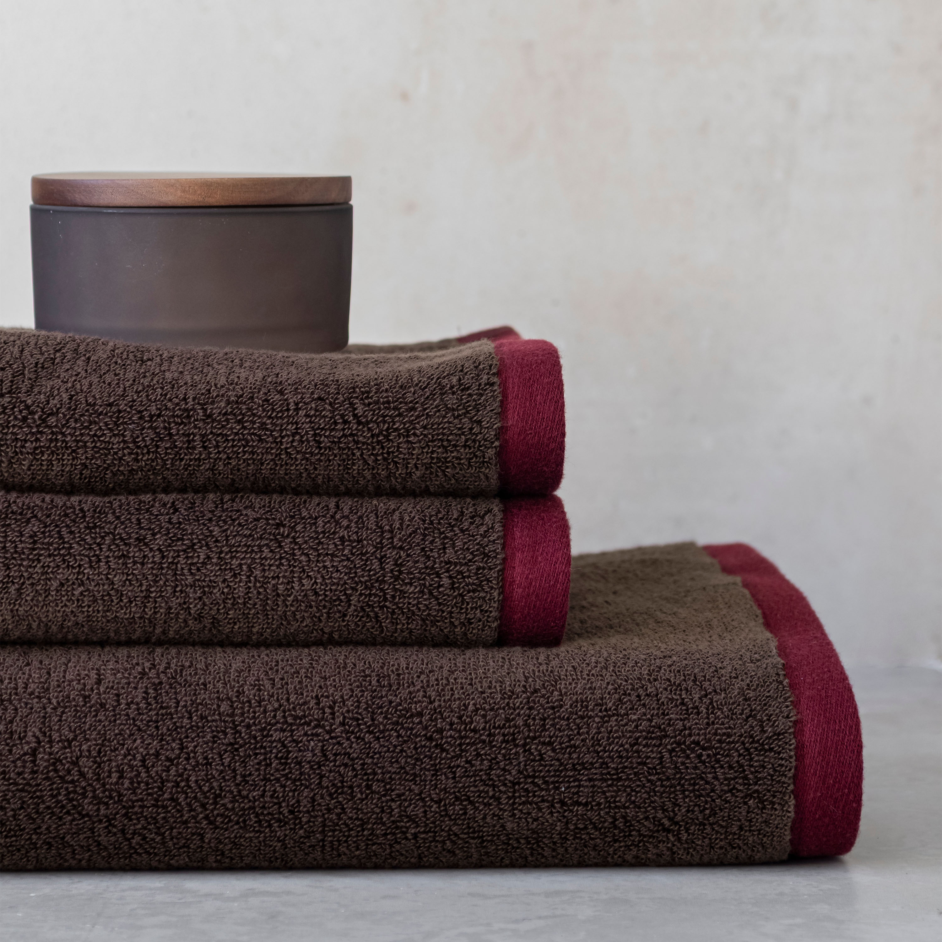 Mette Ditmer Soft Handtuch Braun/Sand 50x90