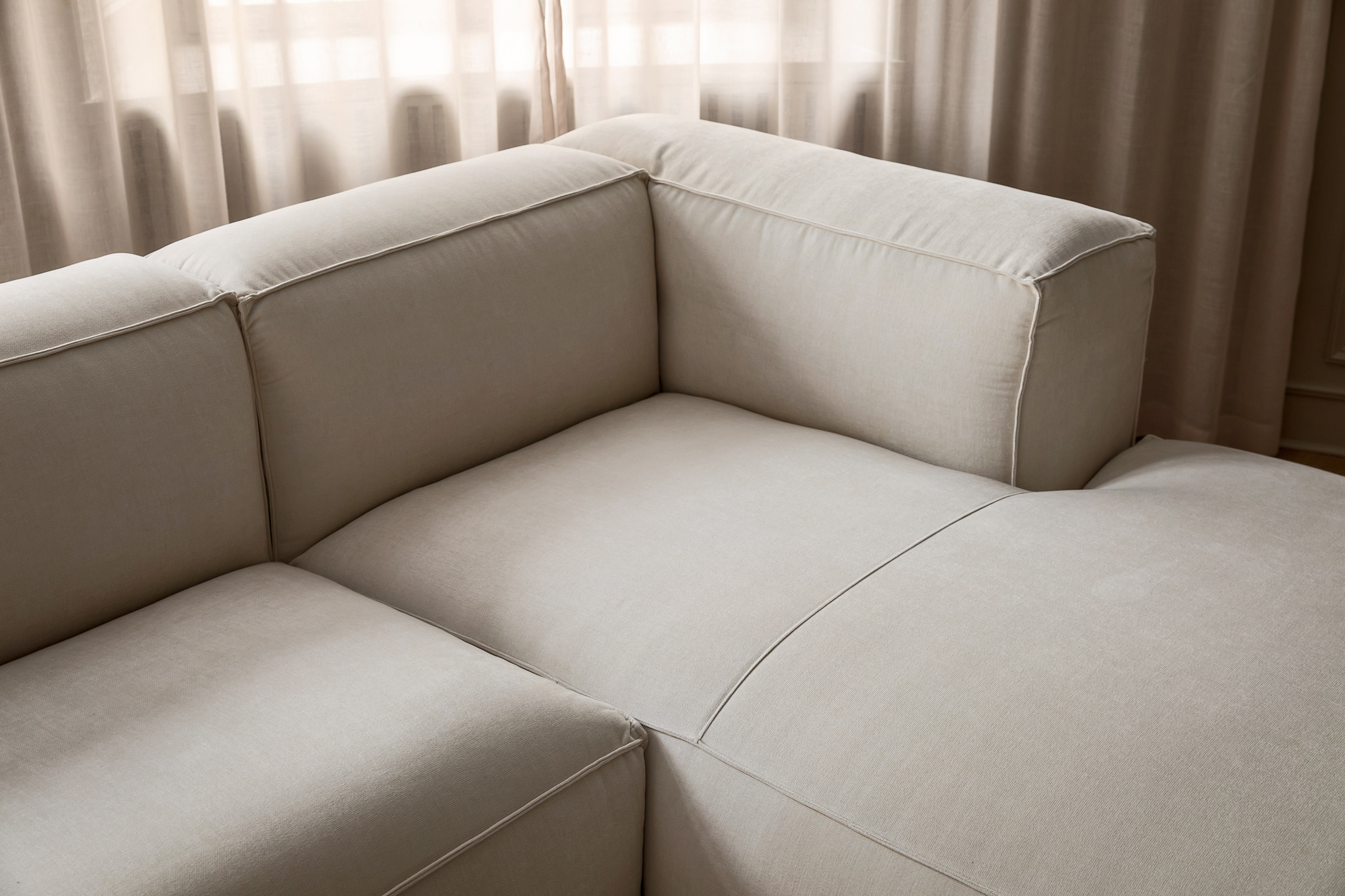 Sleepo Collection Luca Divaanisohva Vasen Creme 309cm