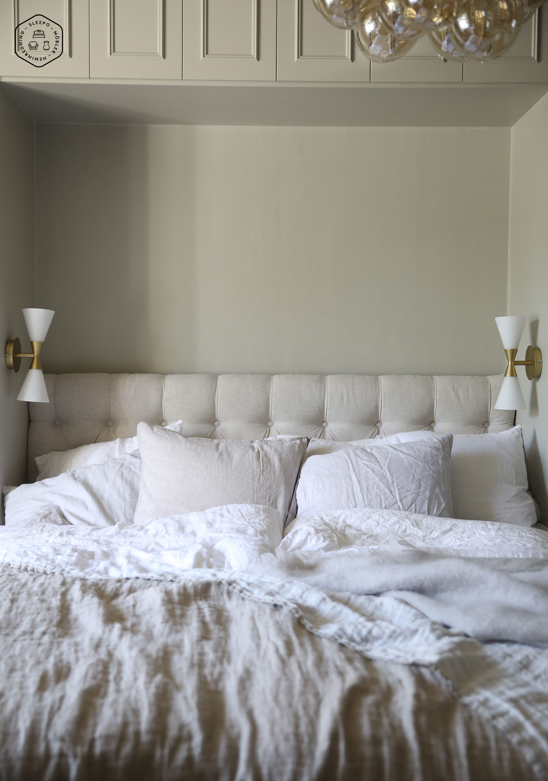 Herstal Harlekin Duo Vägglampa Mässing