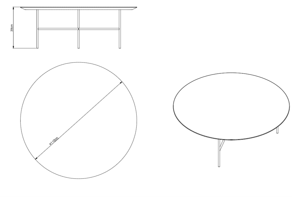 Mavis Tribeca Soffbord Såpad Ek/Svart Ø110