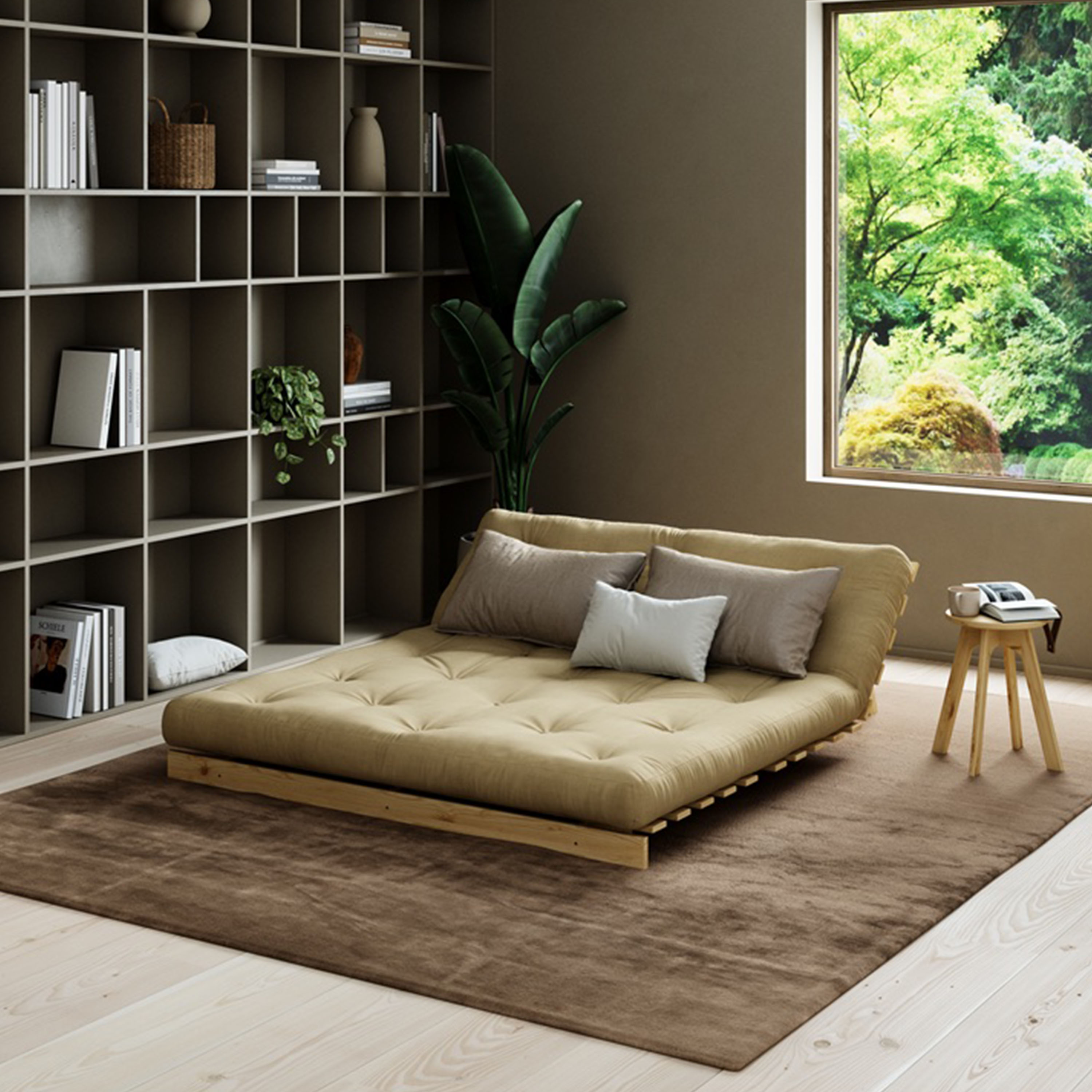 Karup Design Roots Schlafsofa Natur/Weizenbeige 160cm