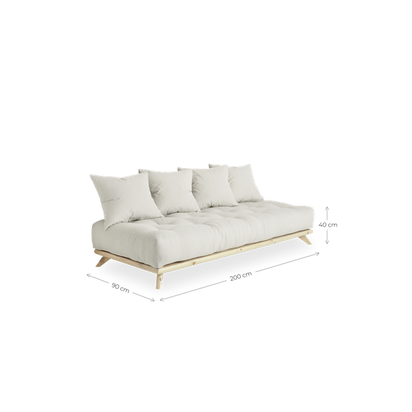 Karup Design Senza Schlafsofa Natur/Petrolblau 200cm
