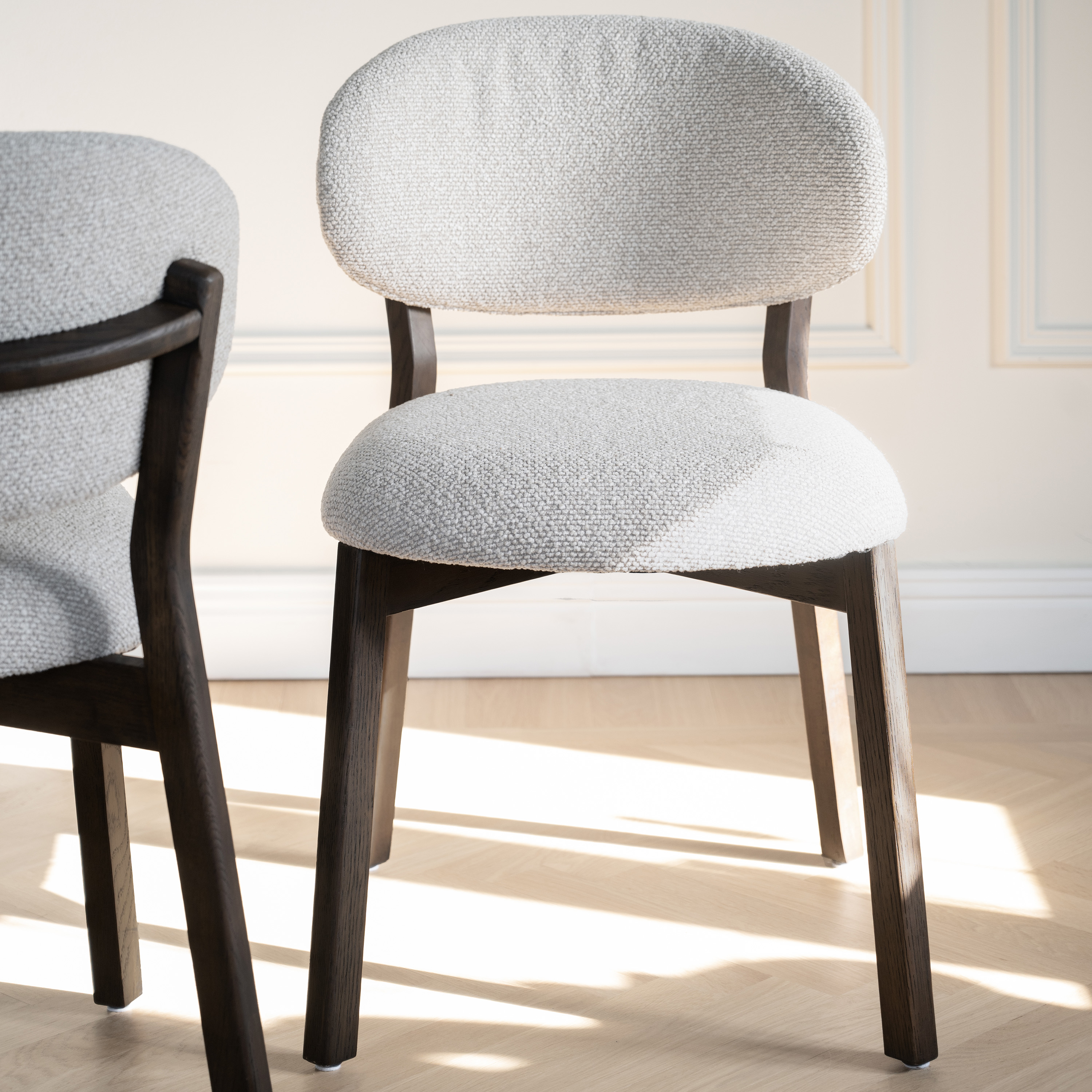 Rowico Home Patterson Esszimmerstuhl Beige/Braune Eiche