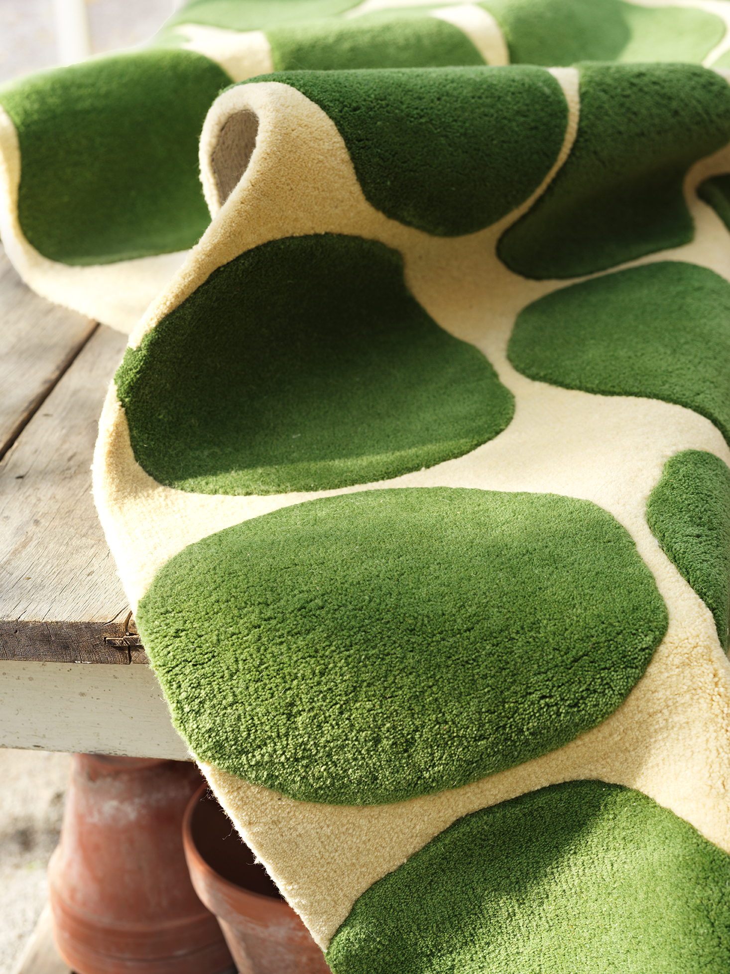 Chhatwal &amp; Jonsson Dots Ullmatta Light Khaki/Cactus Green 180x270