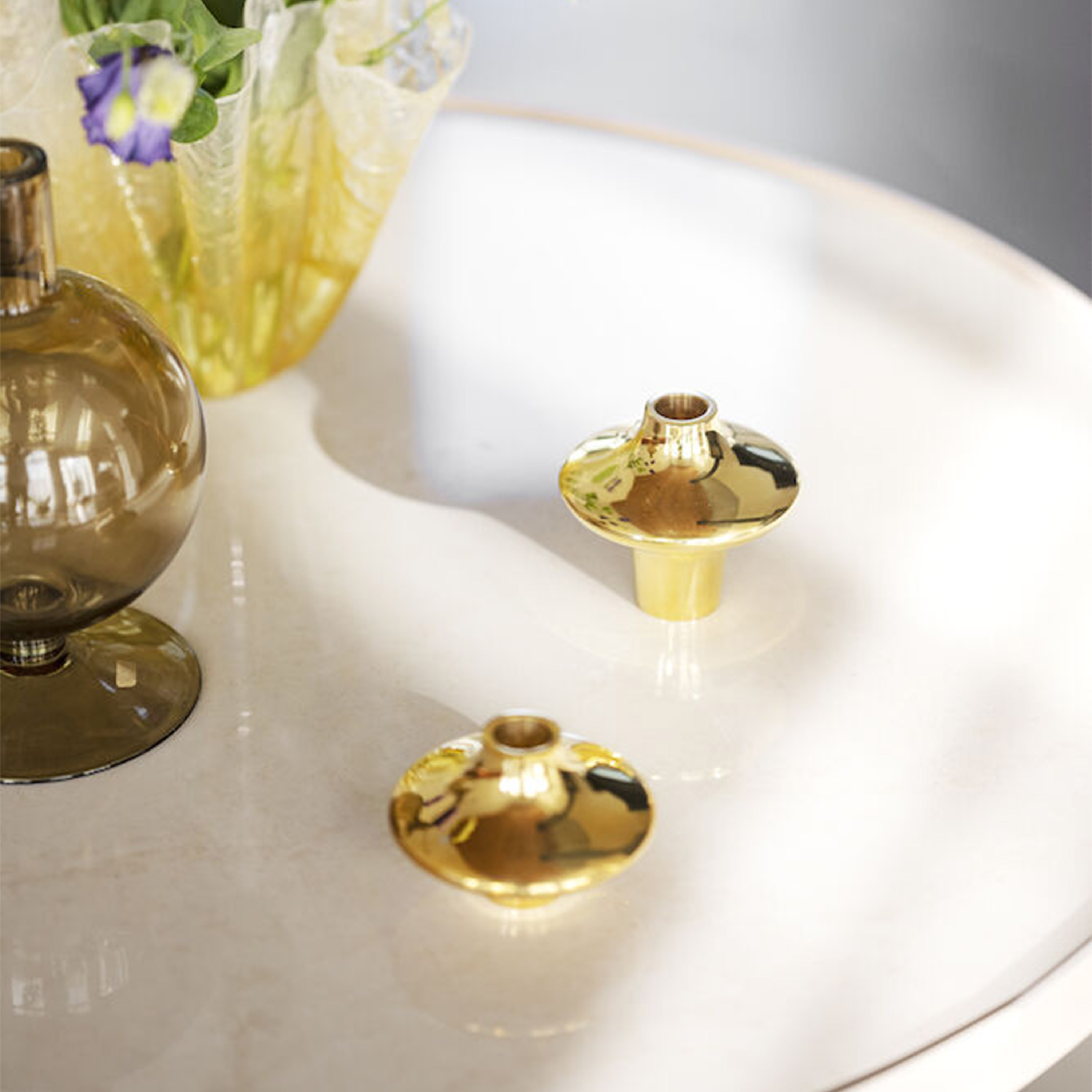 Rowico Home Marsden Couchtisch Beige/Weißpigmentiert Ø60