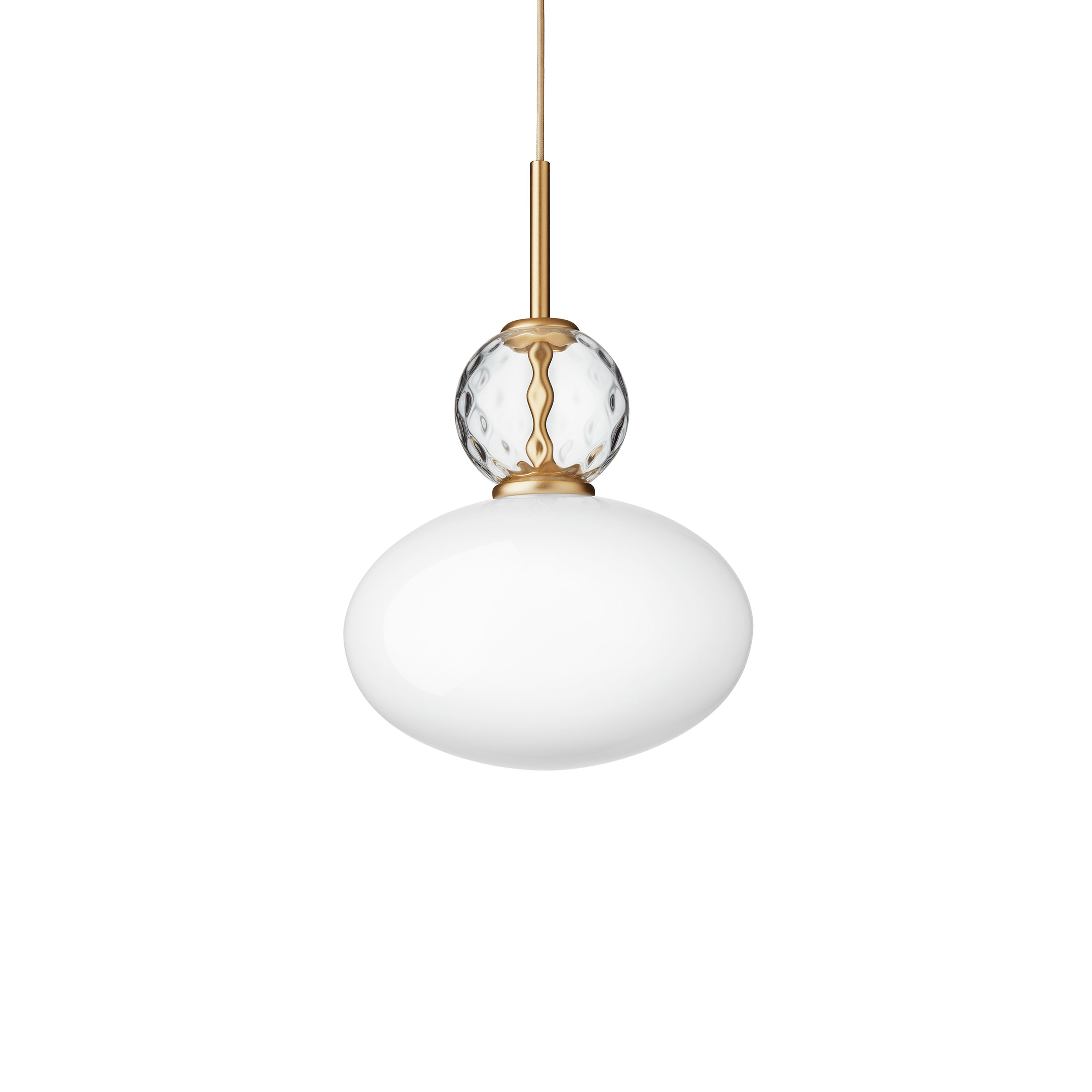 Rizzatto 32 Taklampa Satin Brass/Opal