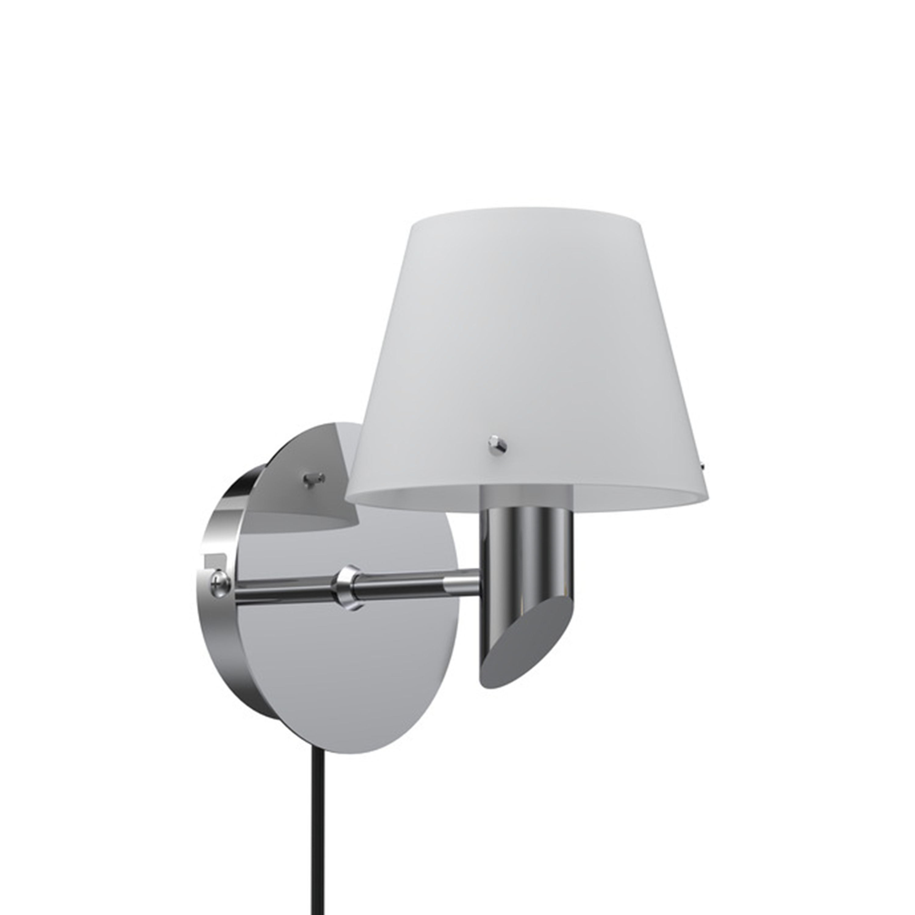 Gil Wandleuchte Chrom / Opalglas