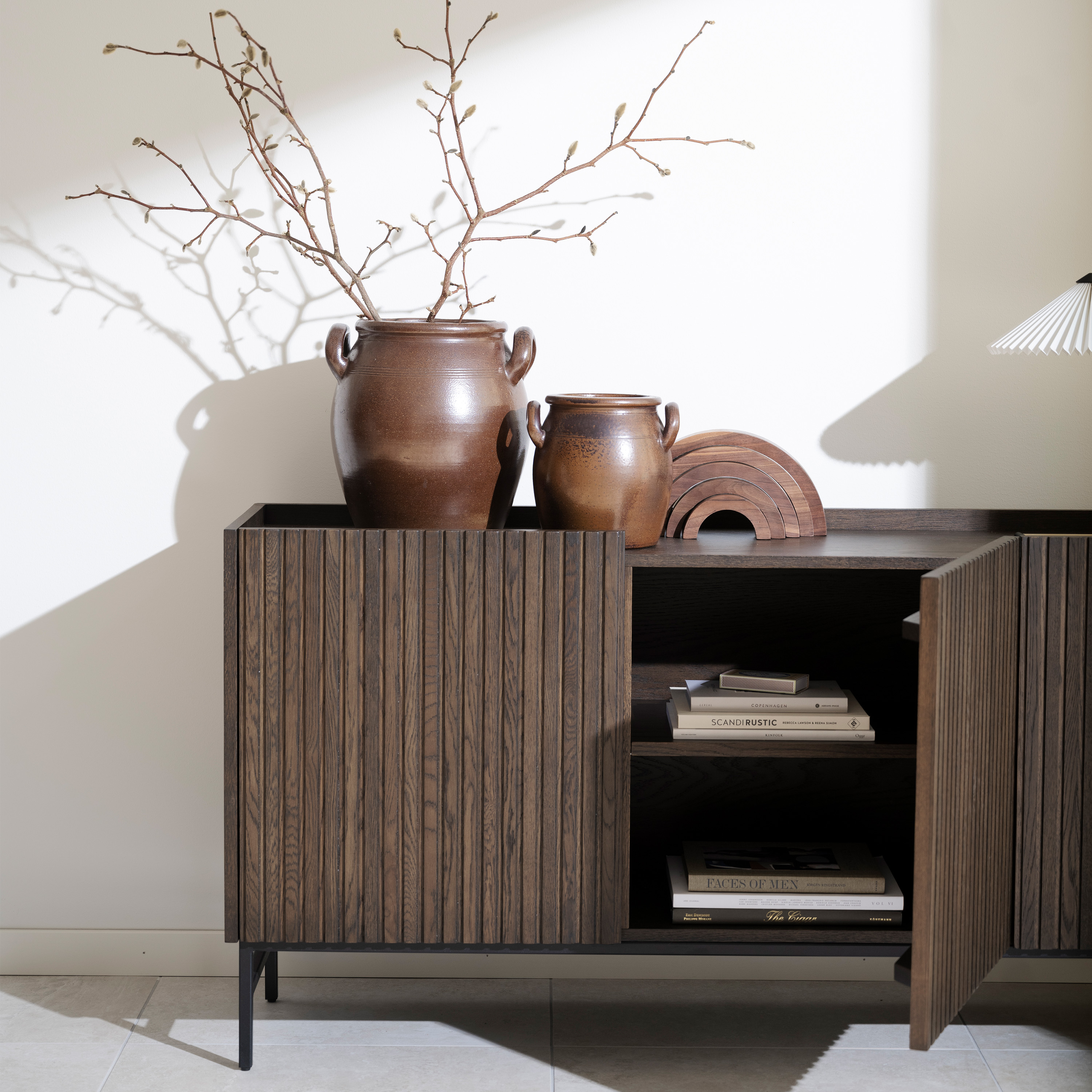 Rowico Home Halifax Sideboard Braun/Schwarz 160cm