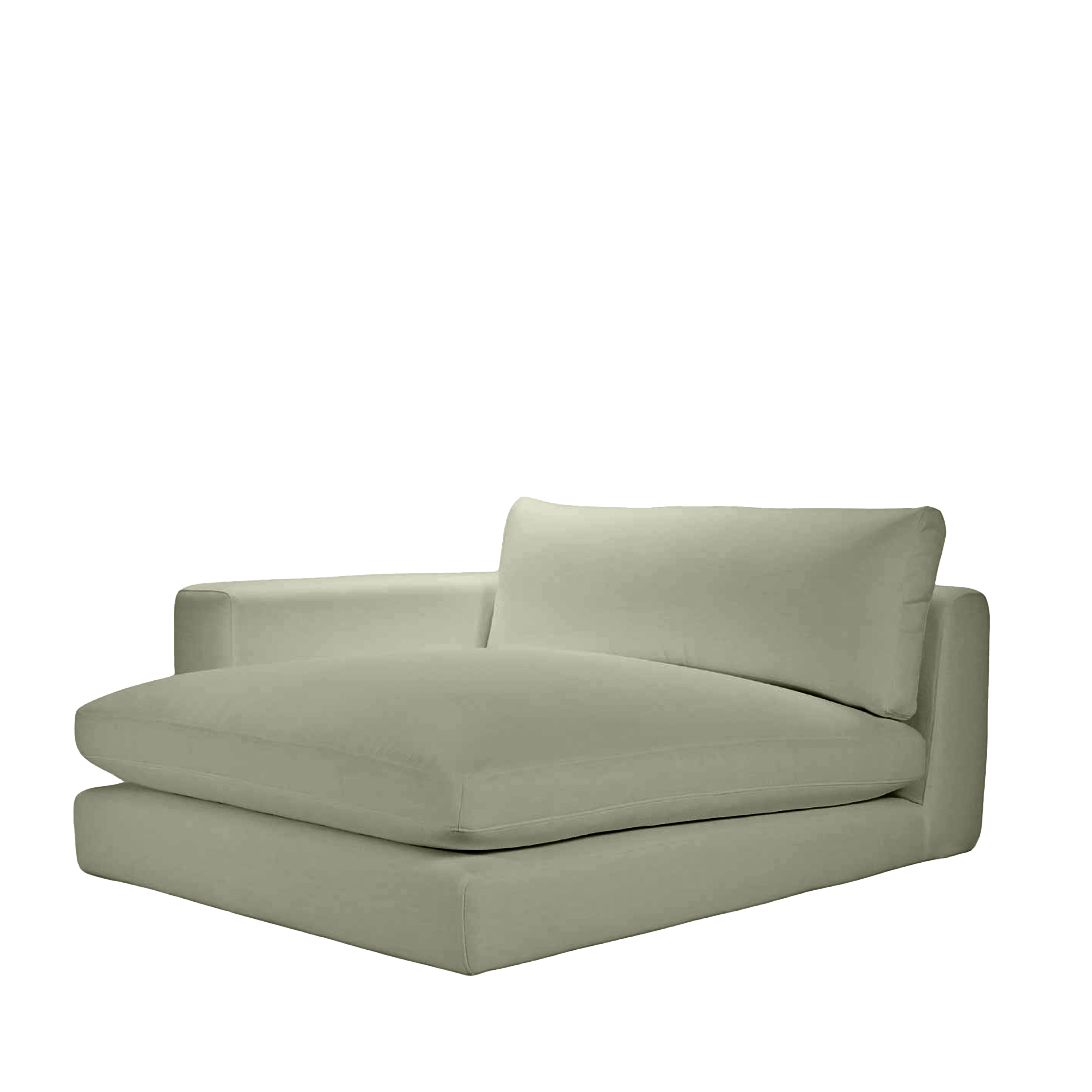 Capri 1,5-Sitzer-Chaiselongue-Modul mit linker Armlehne Green 142x155