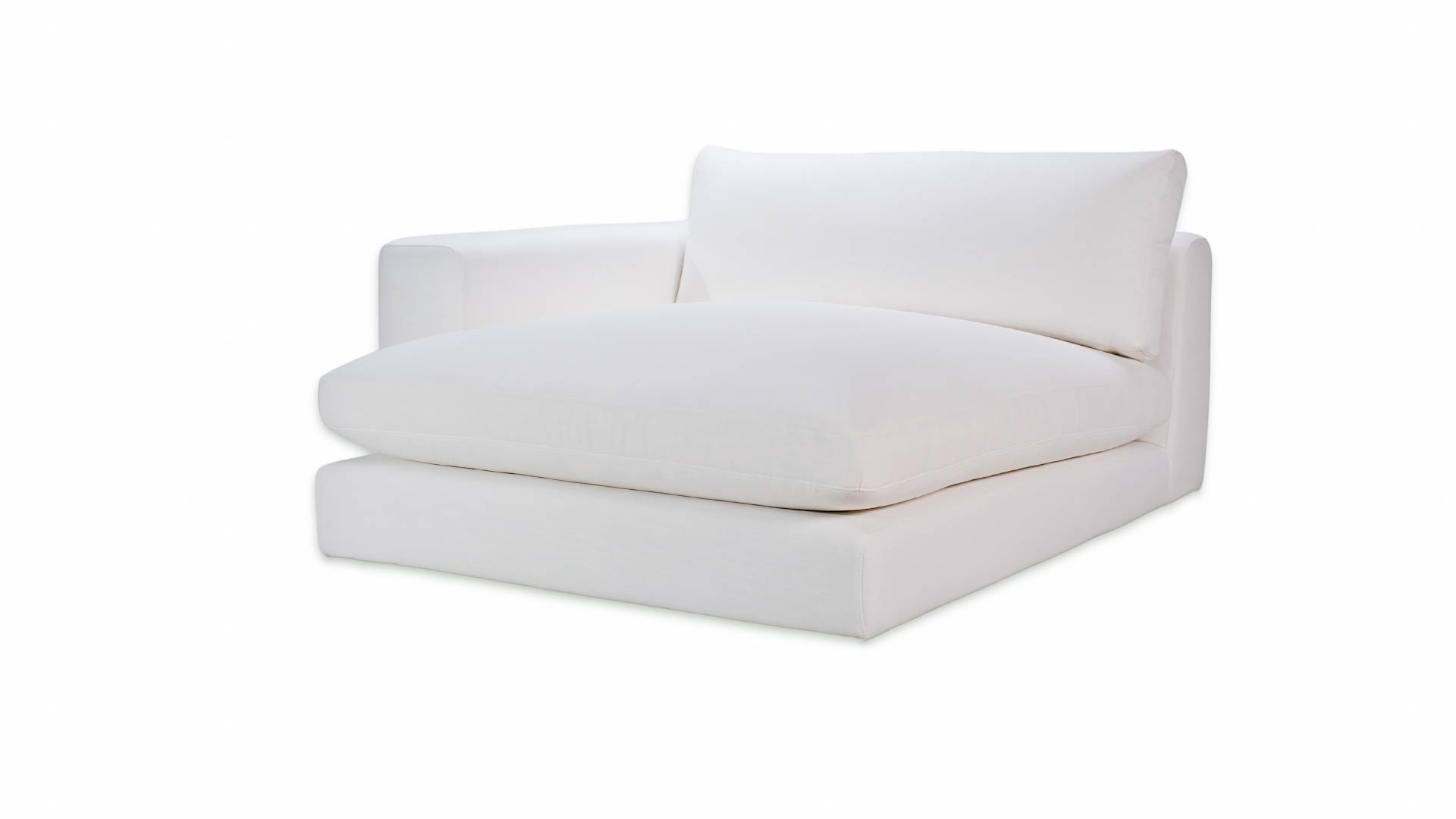 Sleepo Collection - Capri 1,5-Sitzer Divanmodul mit linker Armlehne Weiß 142x155 - Sofas