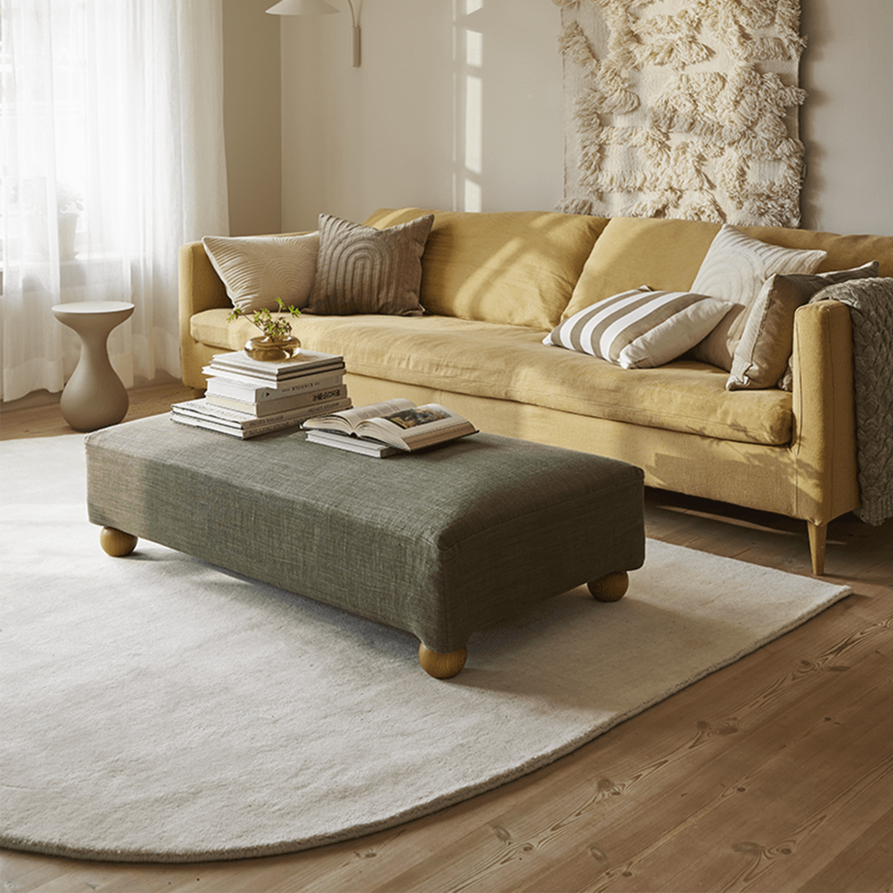 Classic Collection Contour Wollteppich Off White 200x300