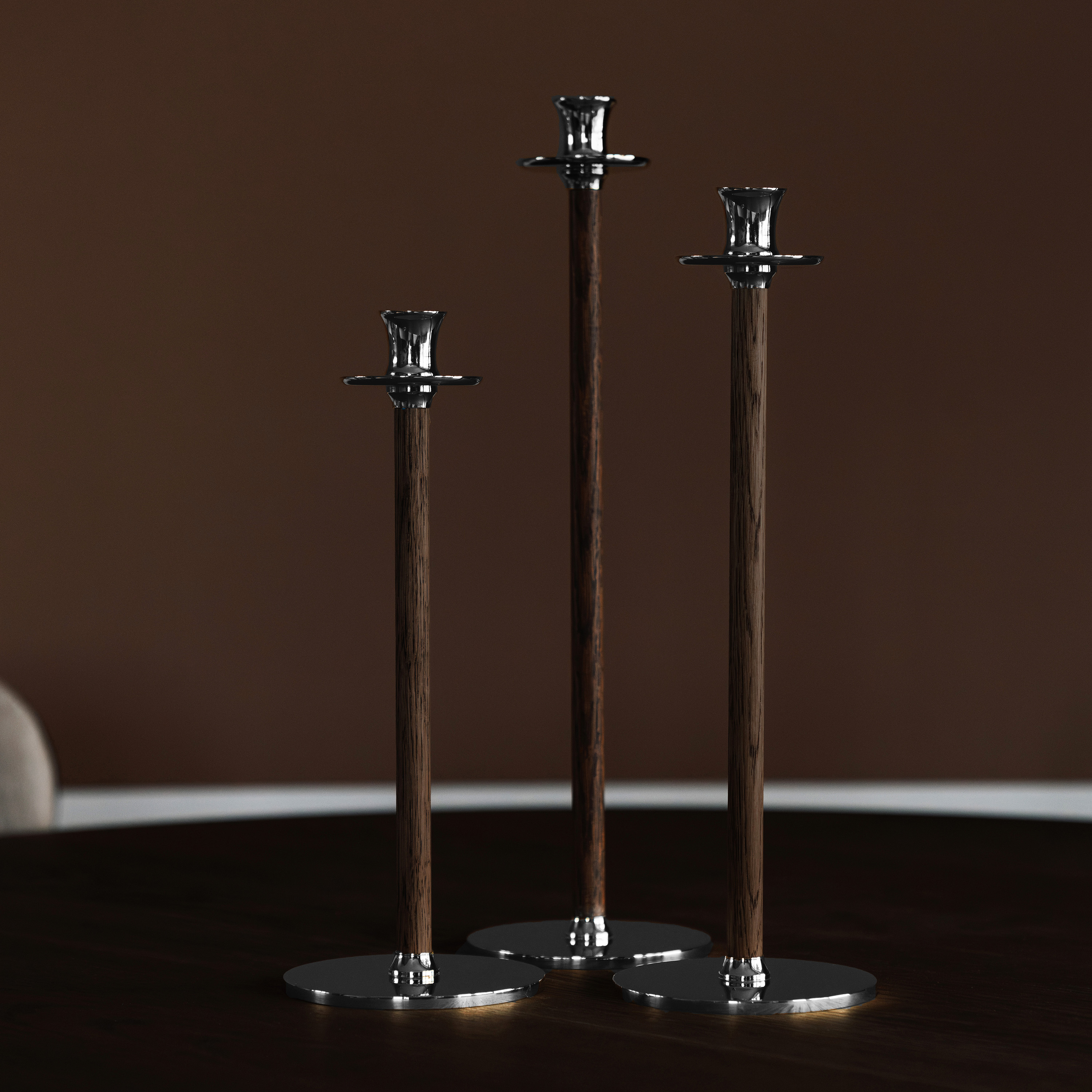 Hilke Collection Kerzenhalter Alto Basso 35cm Silber