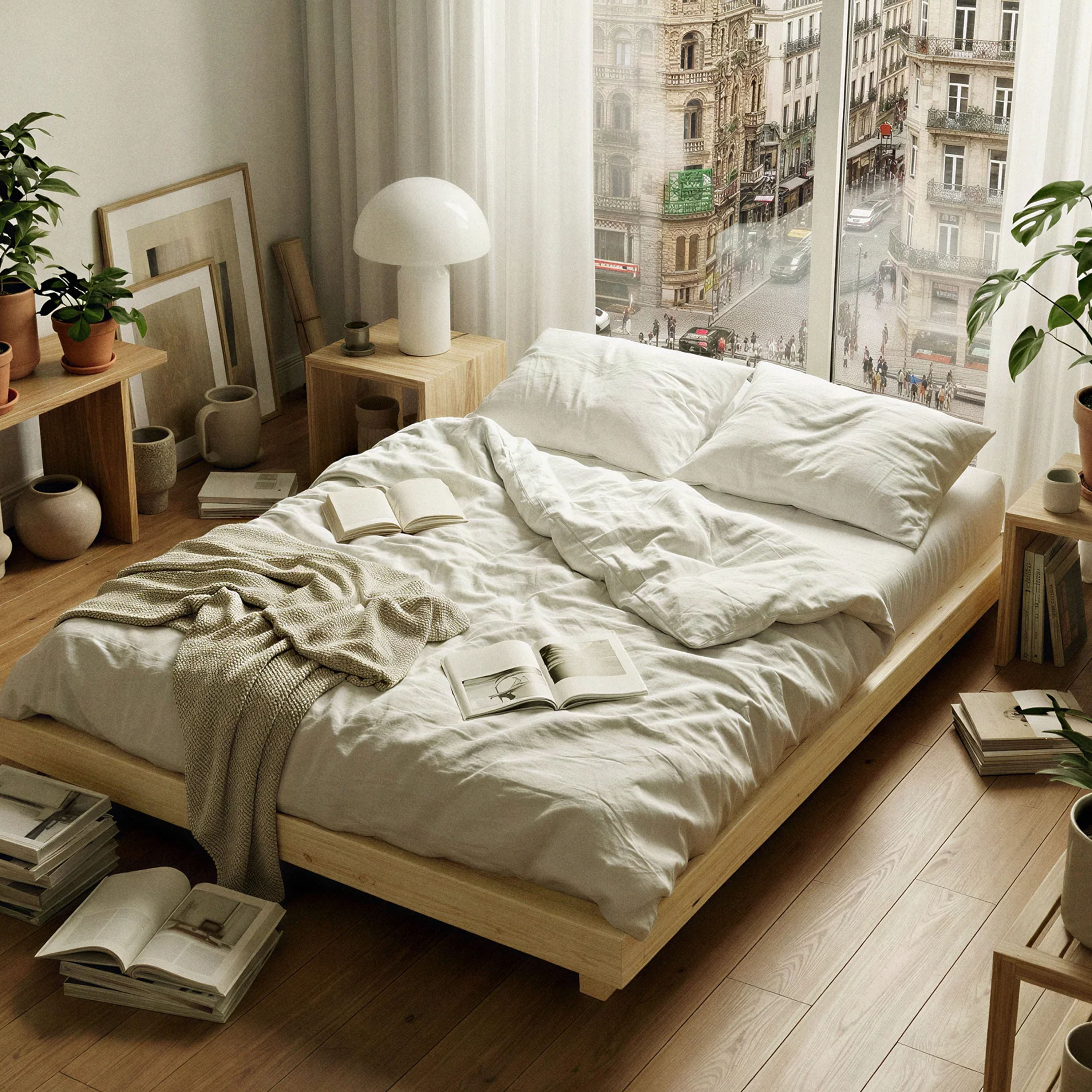 Karup Design Dock Bettrahmen Klarlack 120x200