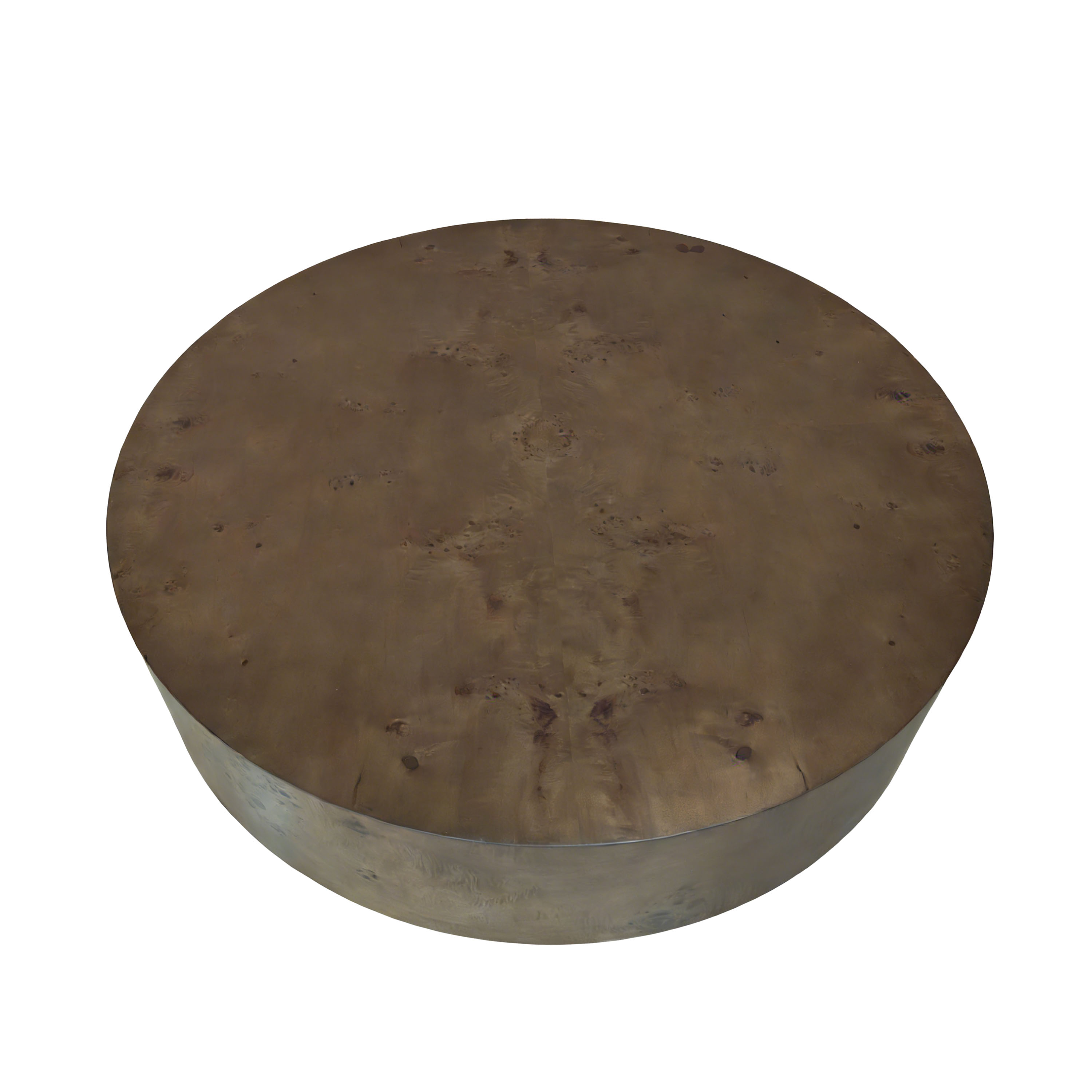 Sleepo Collection Poppy Couchtisch Braun gebeiztes Pappelholz Ø100