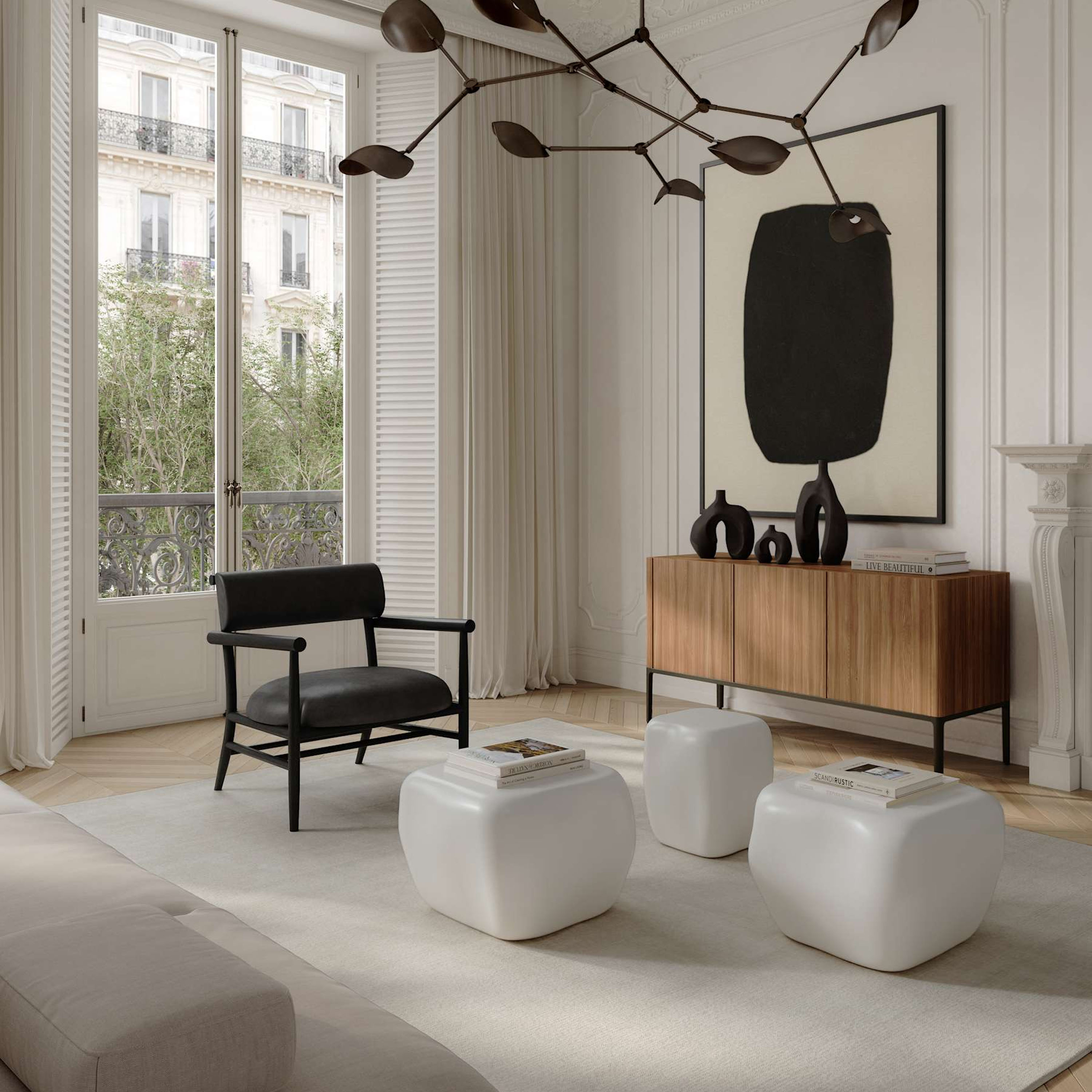 101 Copenhagen Nama Loungesessel Aniline Leather Black