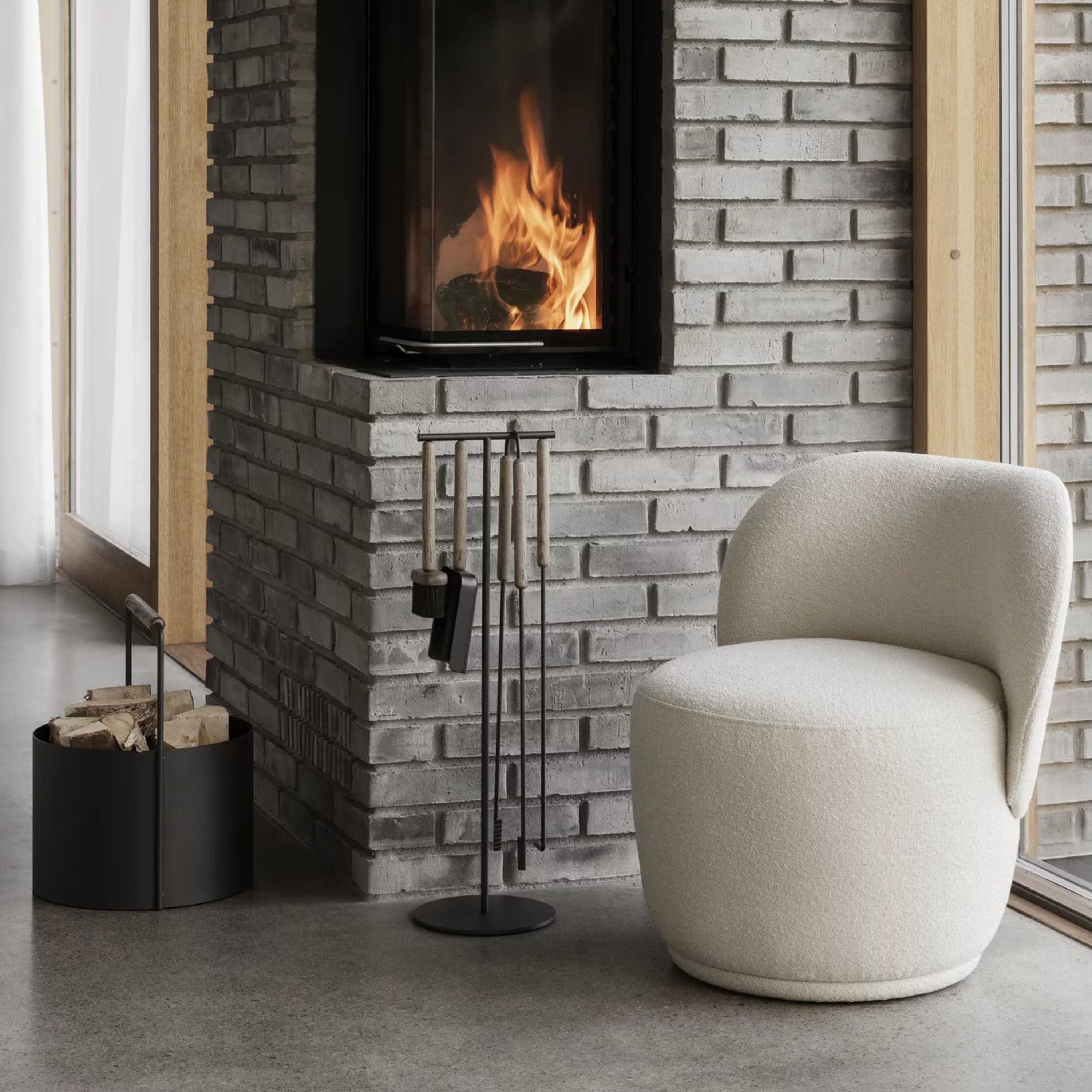 Blomus Ashi Vedkurv Brown