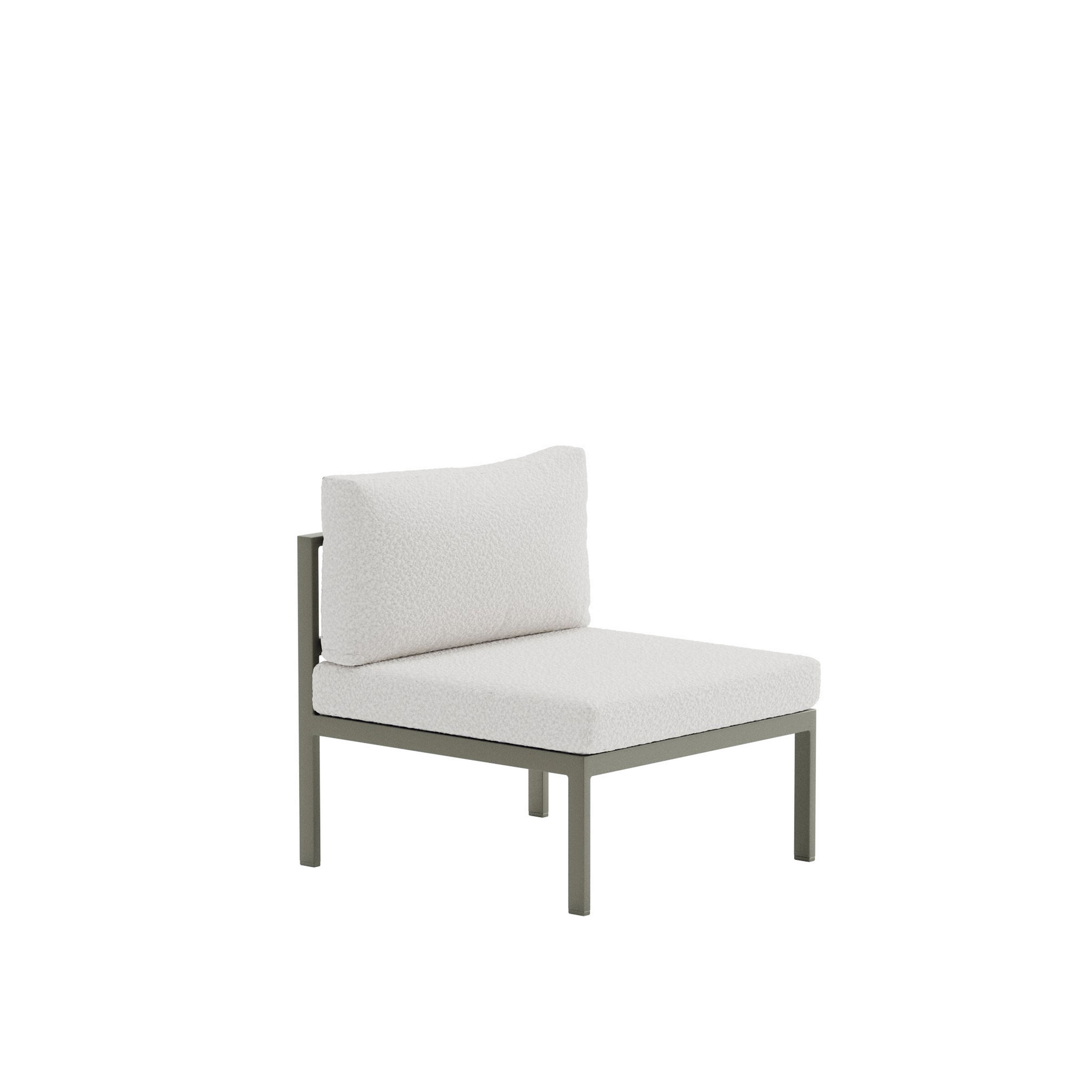 Copacabana Mittmodul Brown/White Bouclé