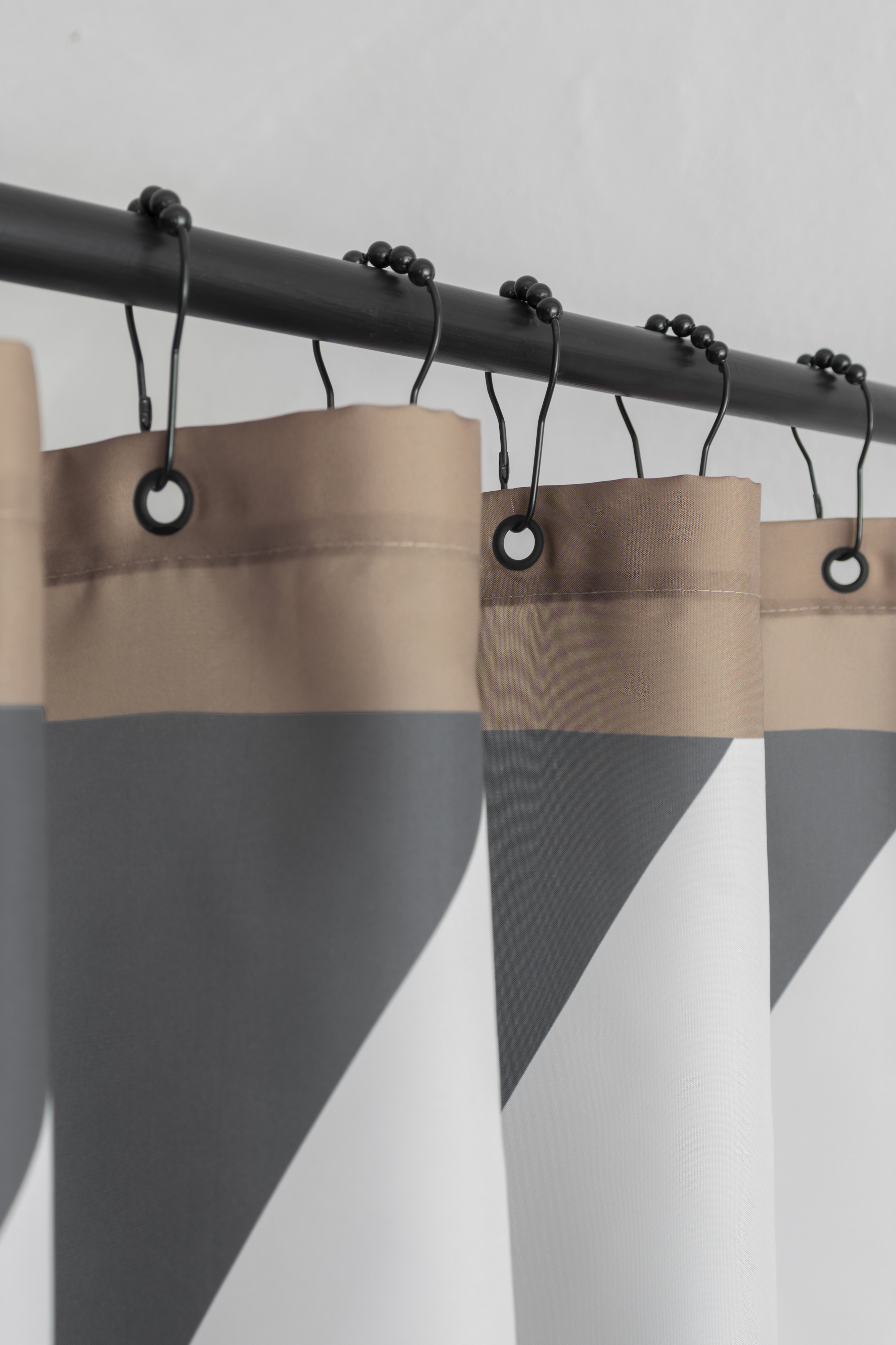 Mette Ditmer Diagonal Duschdraperi Dark Grey