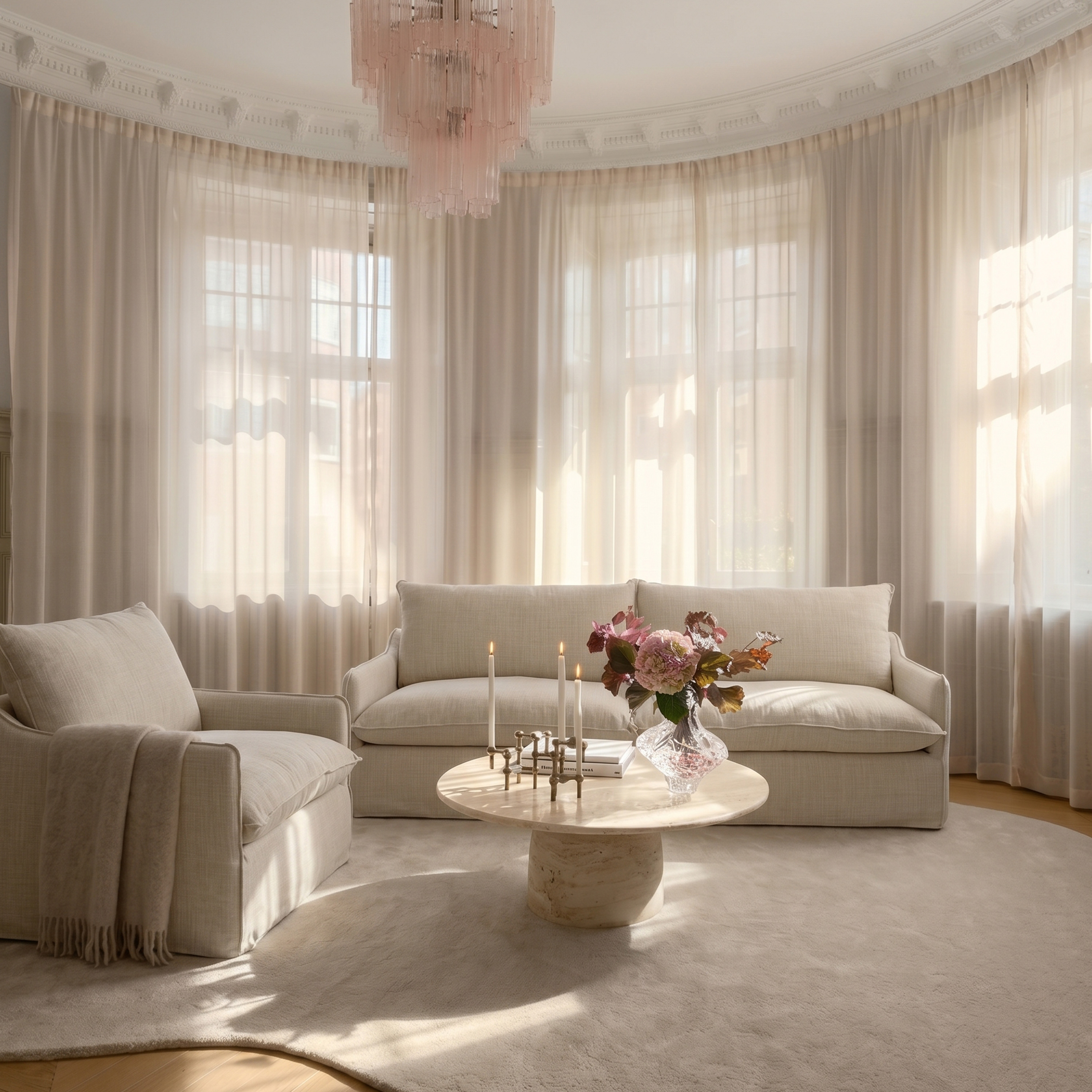 Sleepo Collection Grace 3-sits Soffa Light Linen 220cm