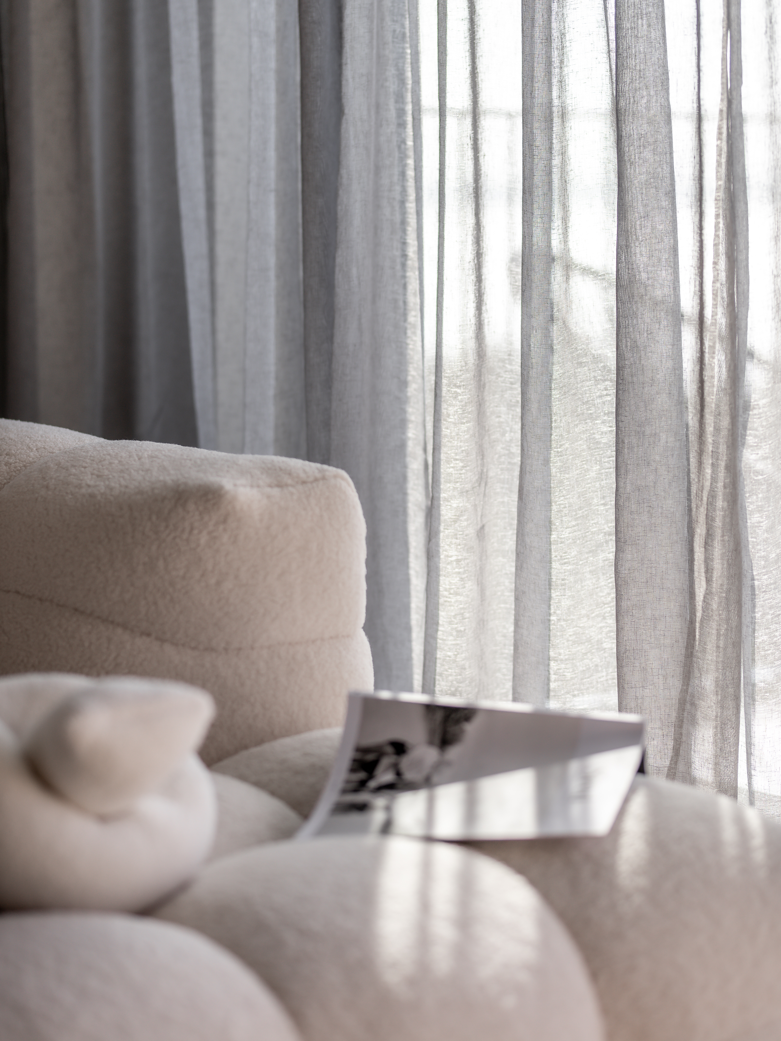 Svanefors Diana Gardinlängd Grå 280cm 2-pack