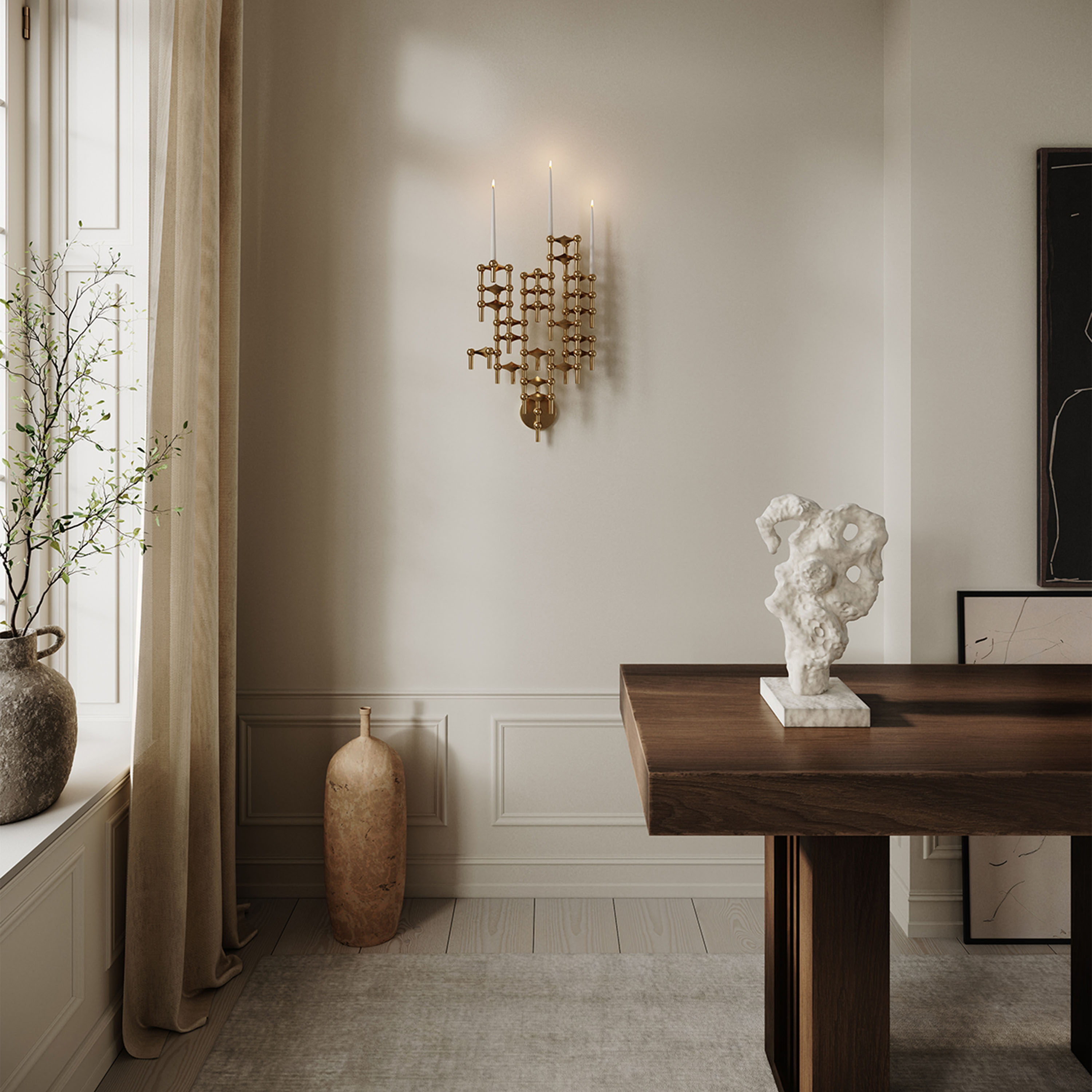 Stoff STOFF Nagel Lysestake Solid Brass