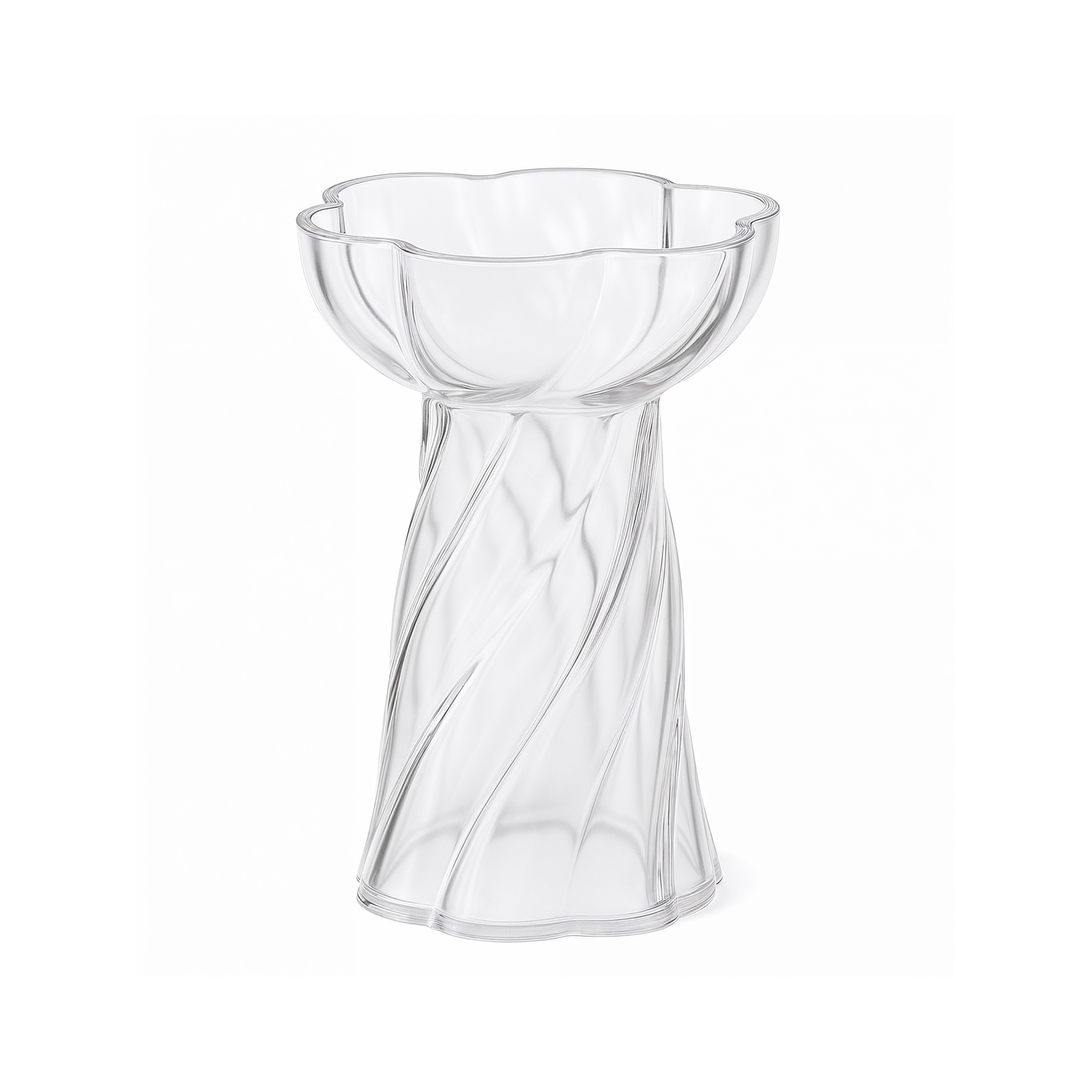 Twist Bulb Vase Glass 16 cm