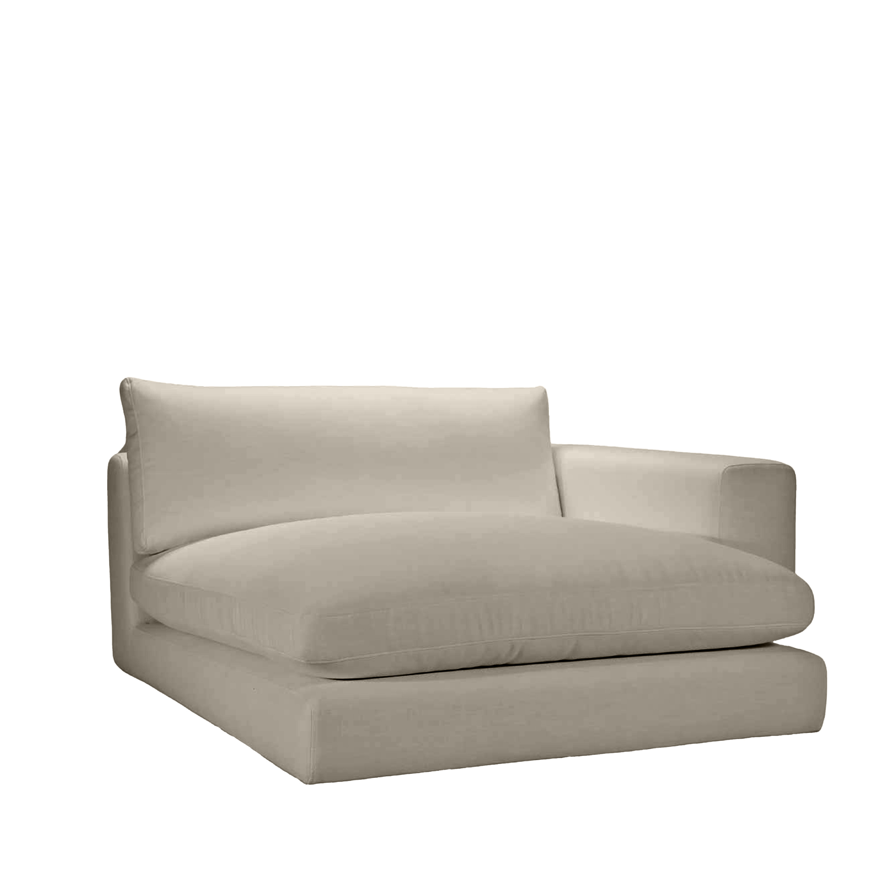 Capri 1.5-sits Divanmodul Höger Armstöd Taupe 142x184