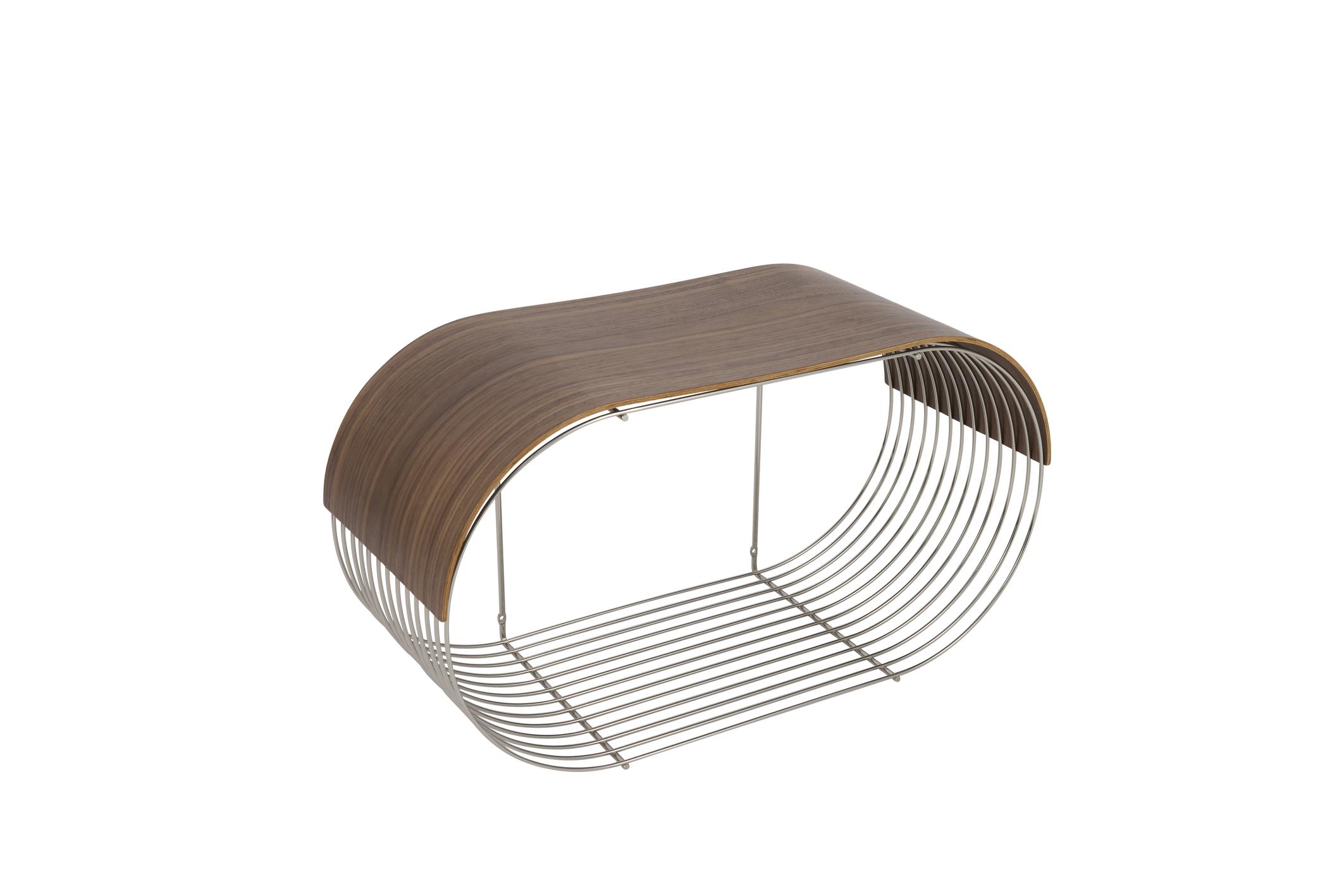 AYTM Curva Topplatte Holz Nussbaum 62x25