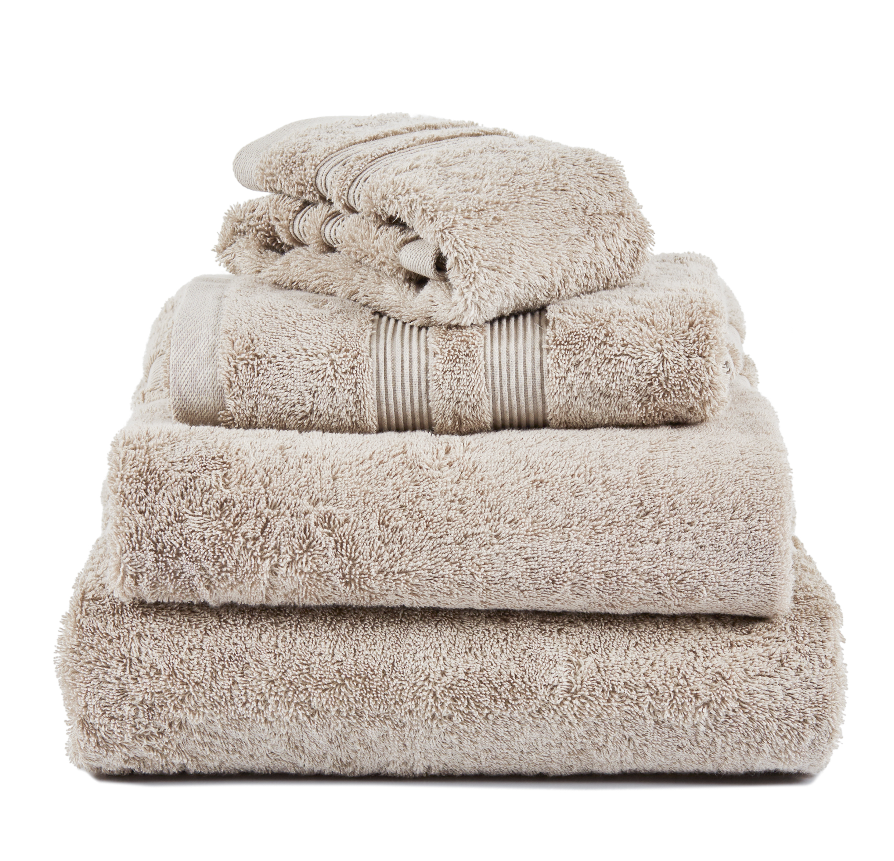 Mille Notti - Fontana Handtuch BIO Hellbraun 100x150 - Beige - Handtücher