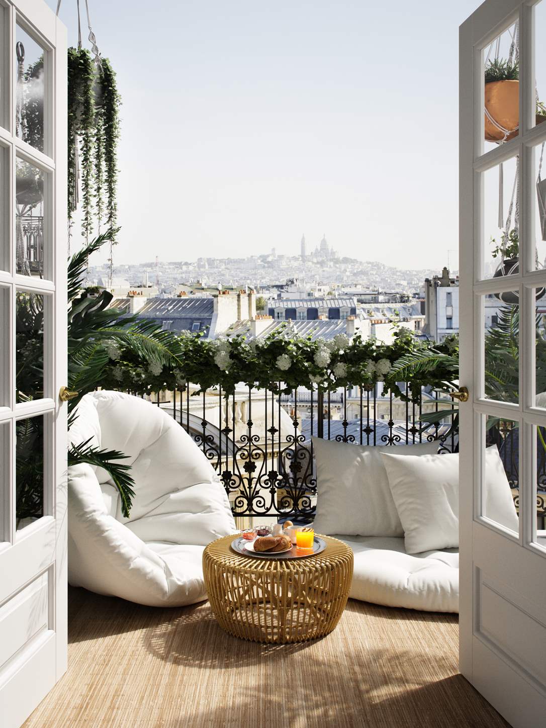 Karup Design Nido Outdoor Lounge-Puff Weiß