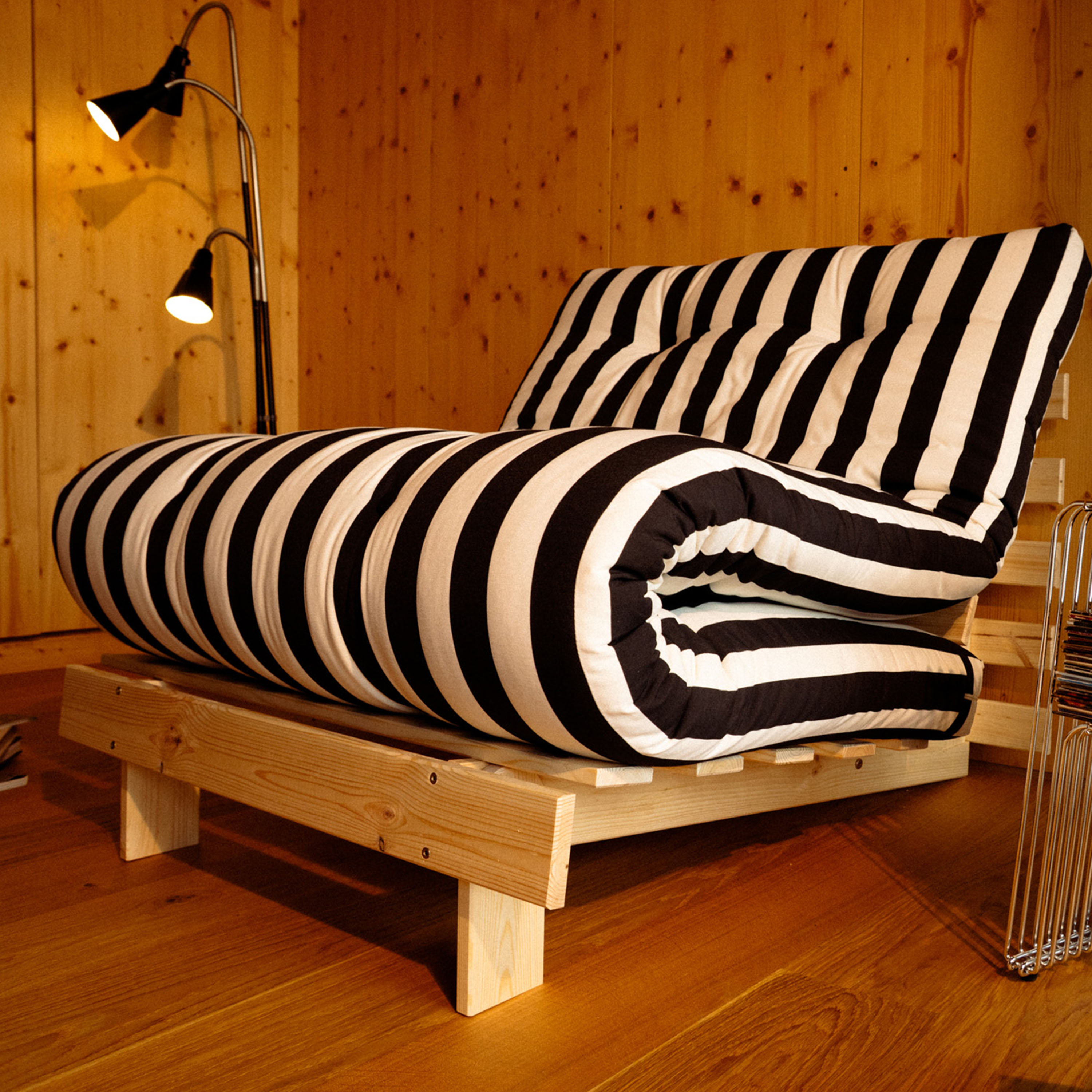 Karup Design Roots Bäddfotölj Natur/Black White 90cm