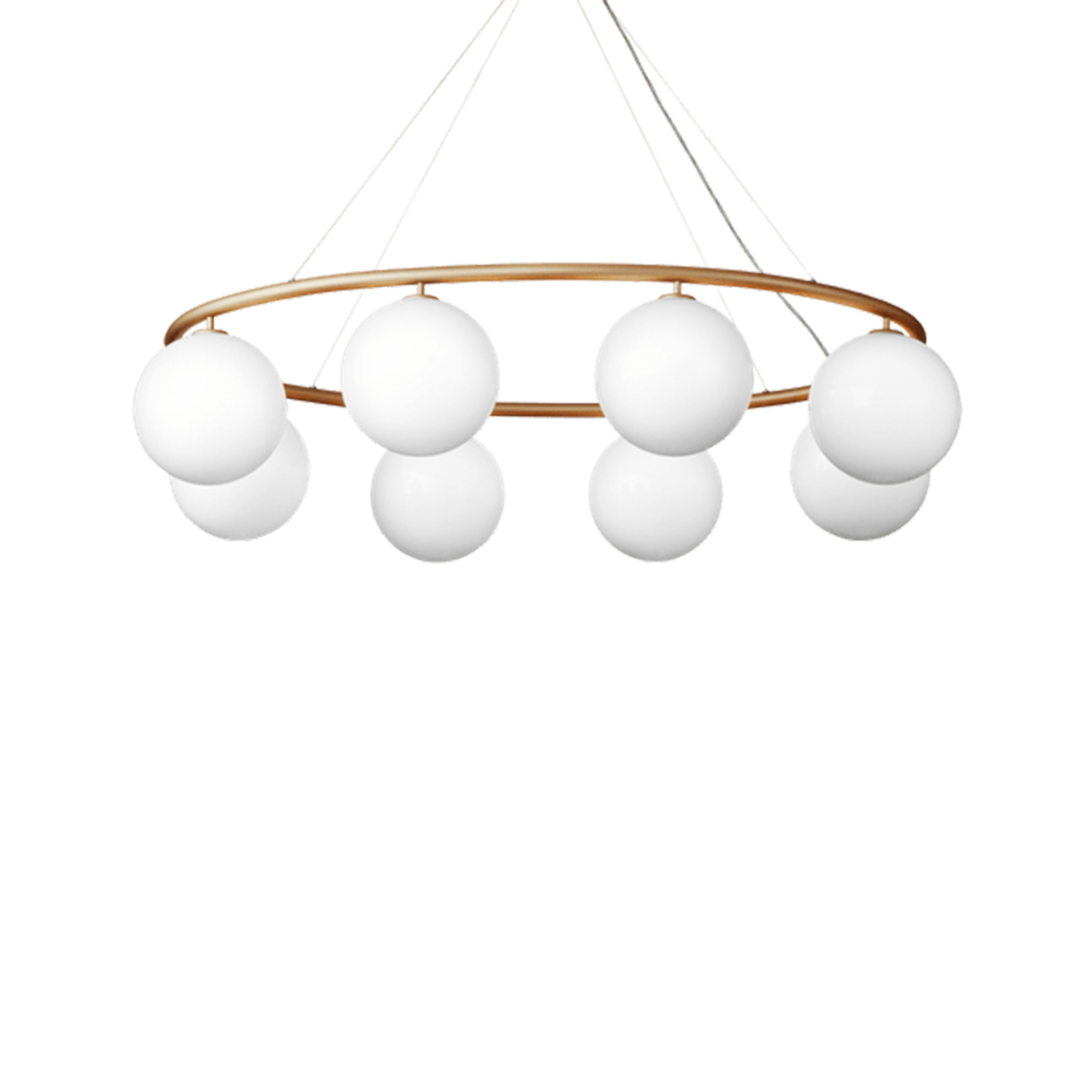Miira 8 Oval Taklampa Brass/Opal 109x80