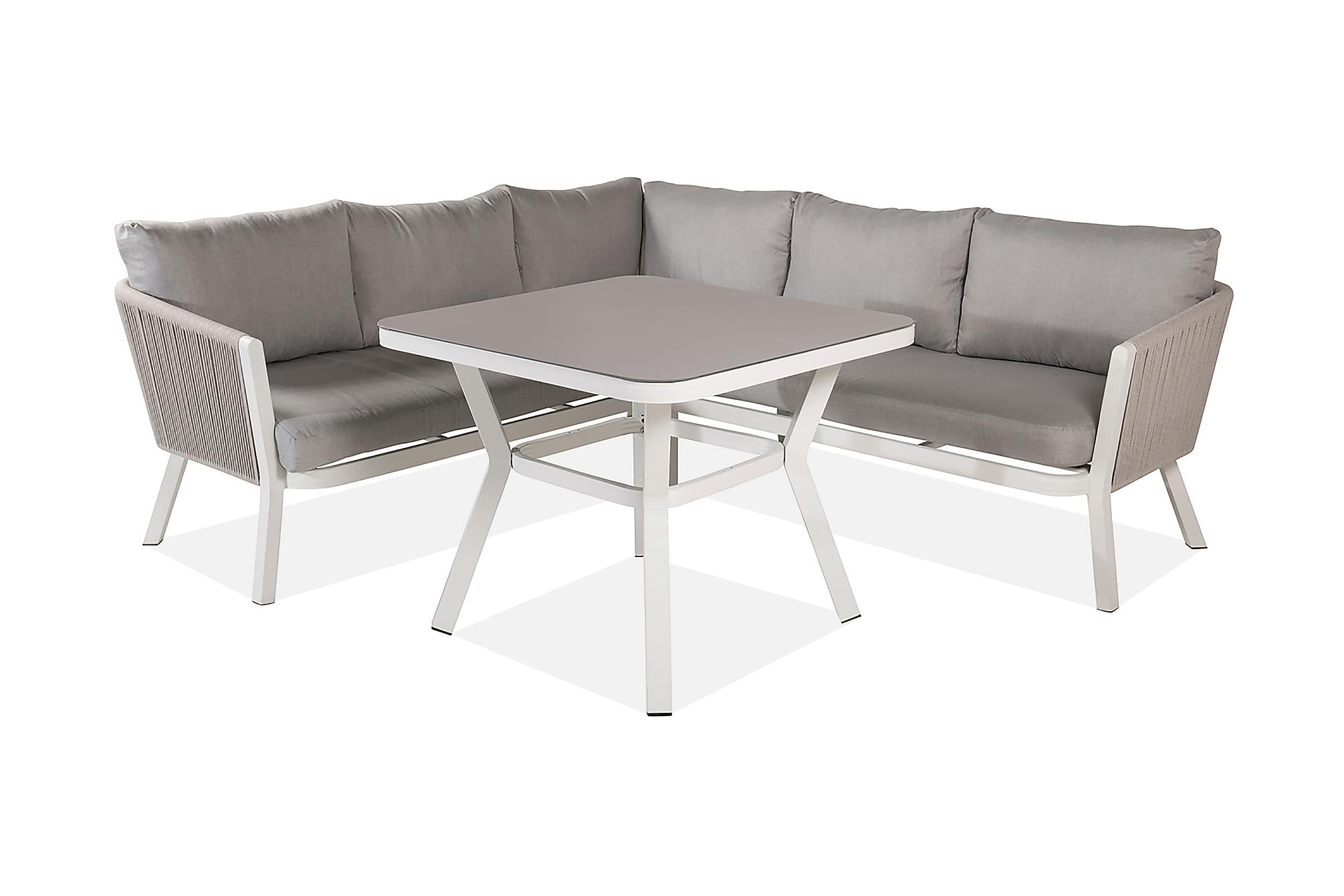 Nordic Outdoor - Vira Loungesoffa inkl Bord Vit/Grå