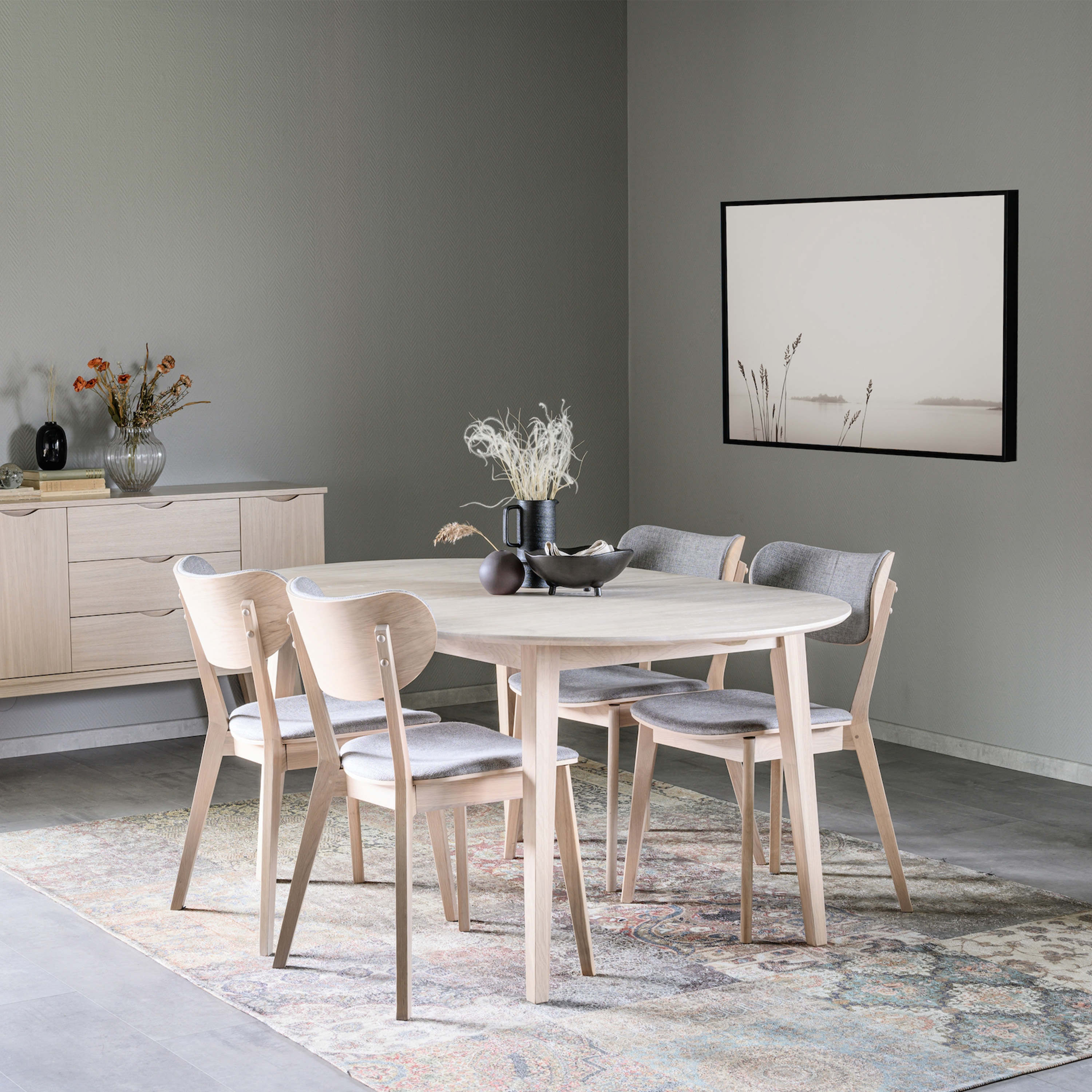 Rowico Home Kato Matstol Vitpigmenterad/Ljusgrå