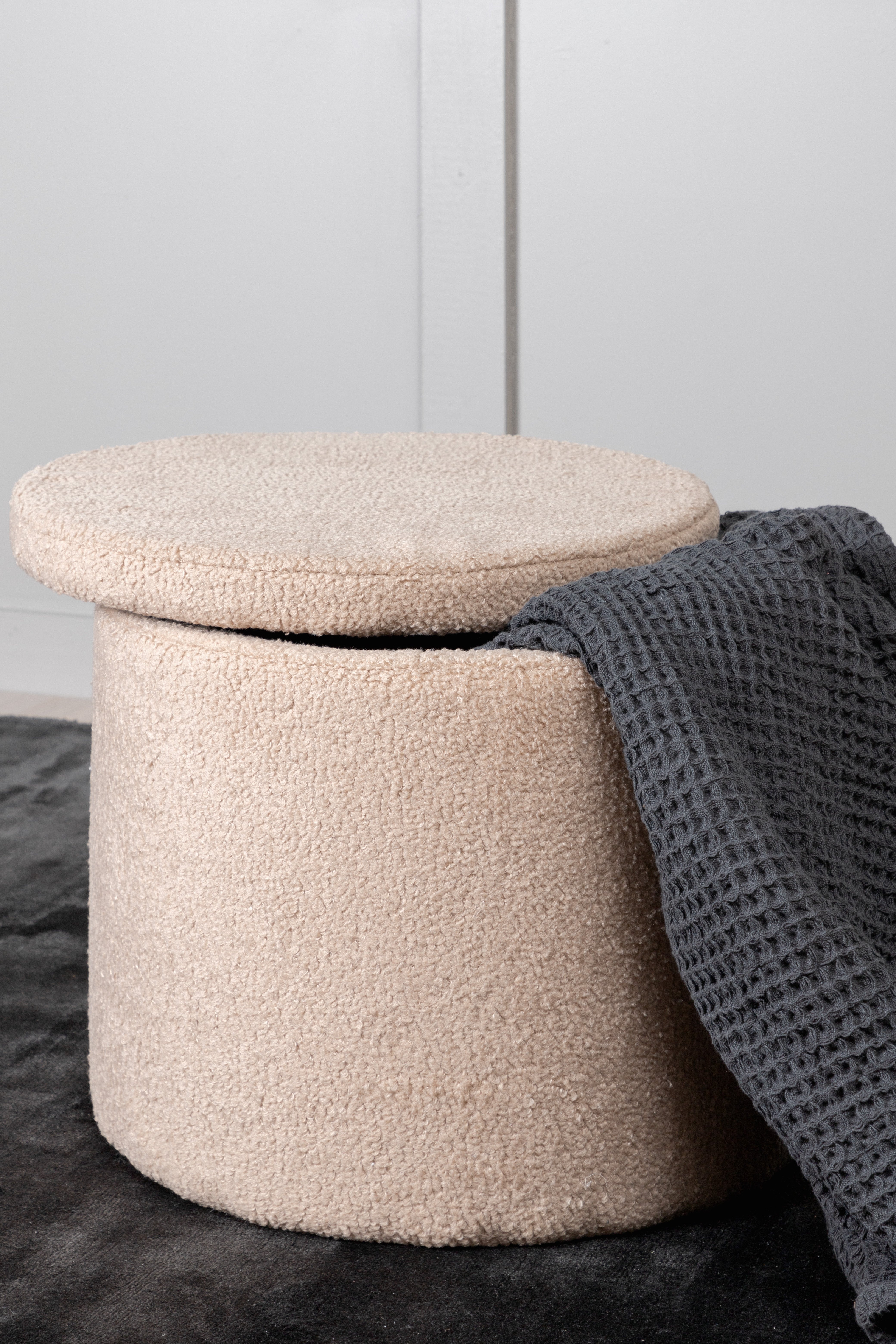 Venture Home Frances Sittpuff Förvaring Teddy Beige