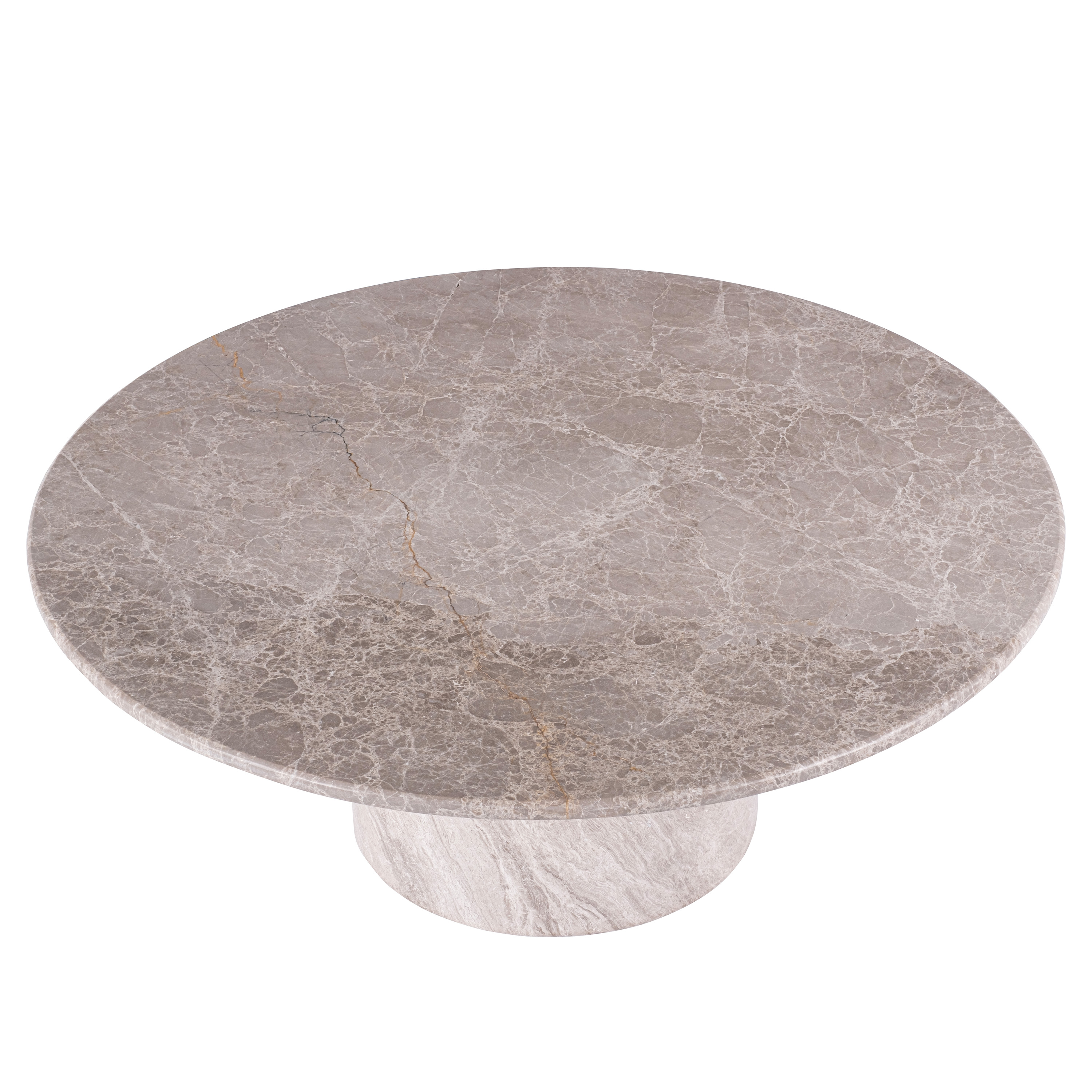 Sleepo Collection Nicola Soffbord Marmor Greige Ø110