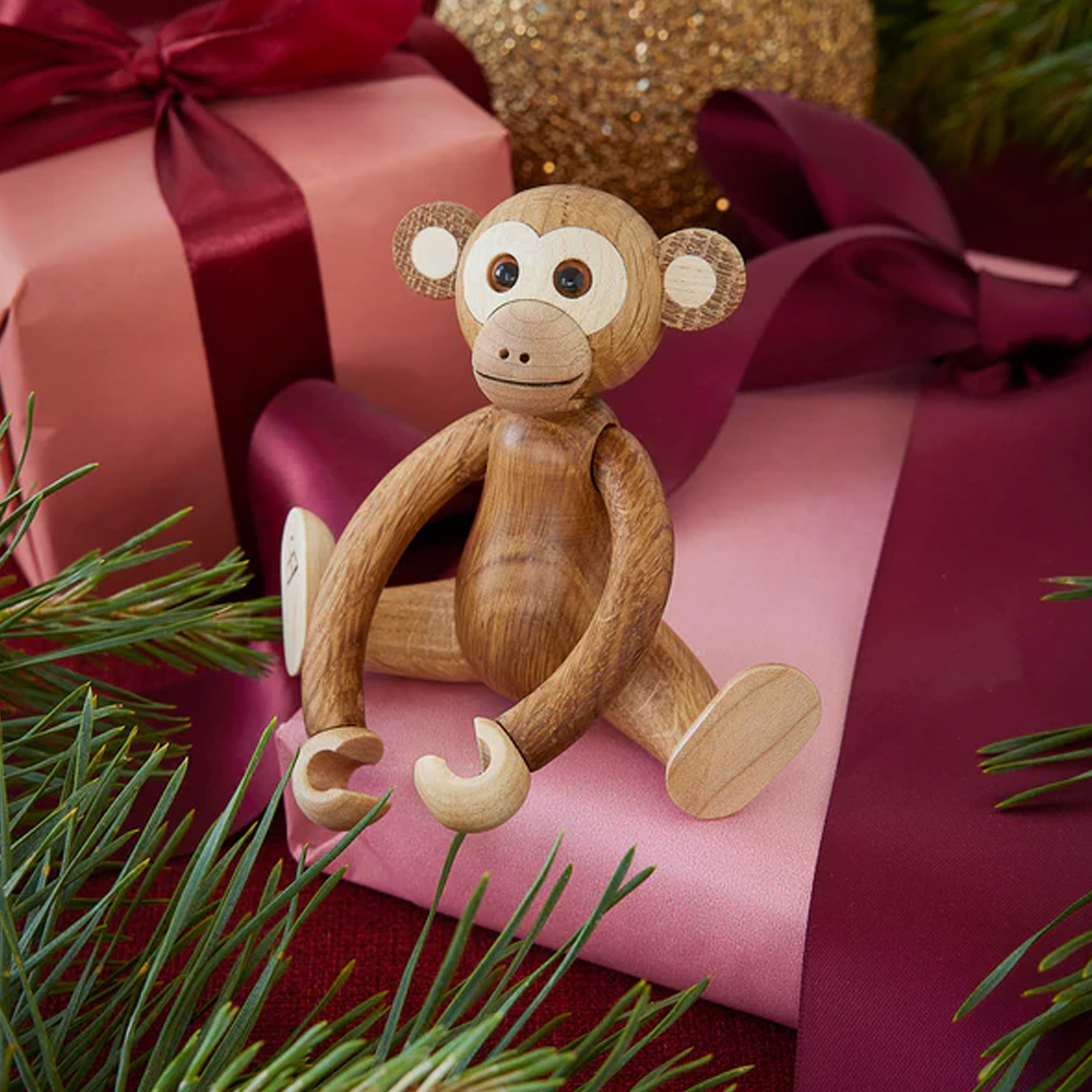 Spring Copenhagen Jolly Affendekoration Eiche 11cm