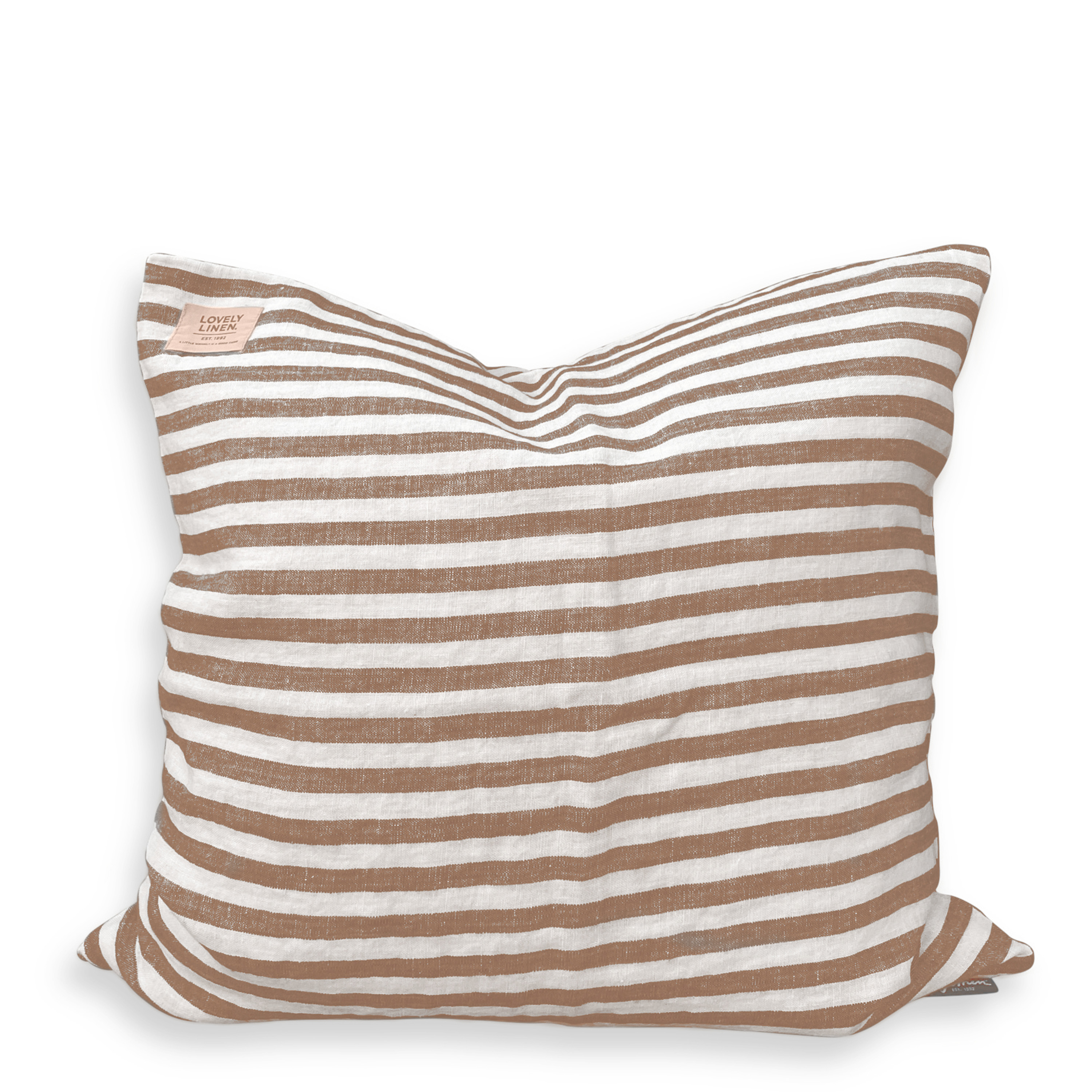 Misty Kuddfodral Linne Edge Almond 50x50