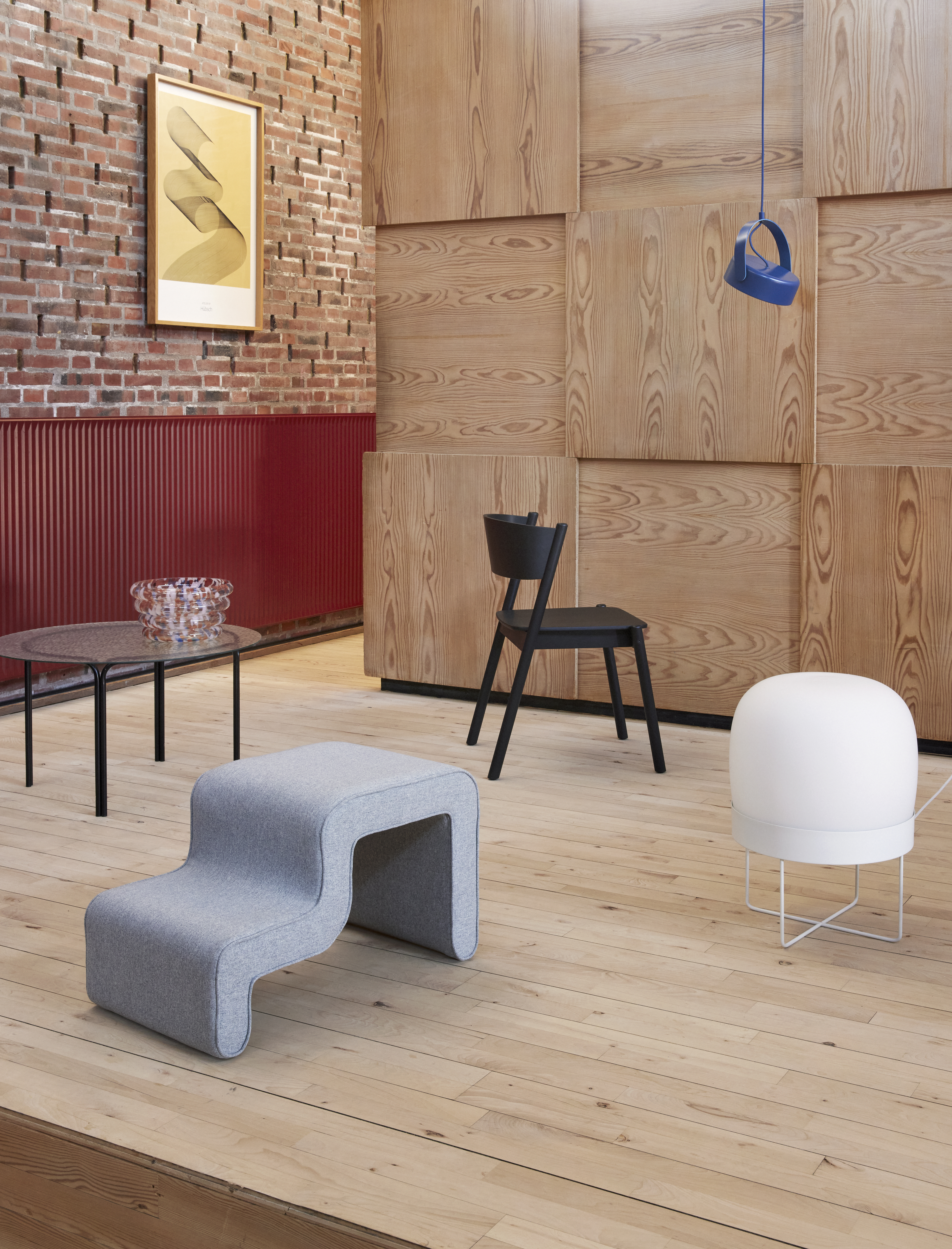 Hübsch Oblique Esszimmerstuhl Schwarz